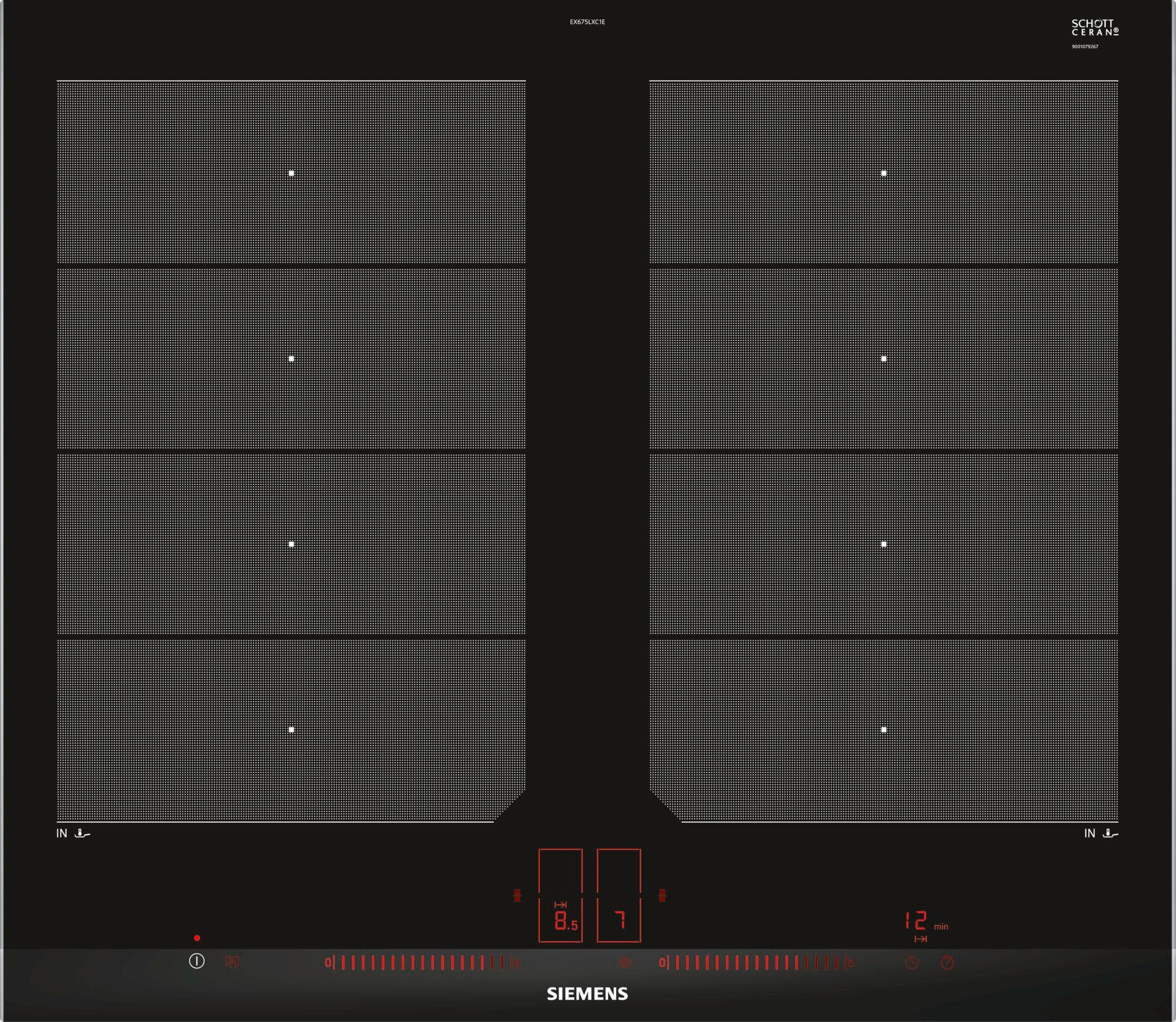SIEMENS Flex-Induktions-Kochfeld von SCHOTT CERAN® »EX675LXC1E«, EX675LXC1E