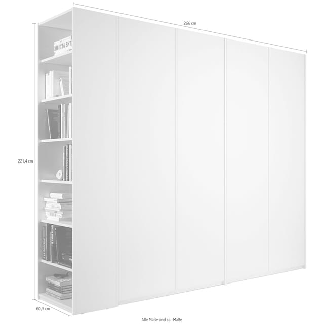 Müller SMALL LIVING Drehtürenschrank »Modular Plus Variante 8«, Anbauregal  wahlweise links oder rechts montierbar | BAUR