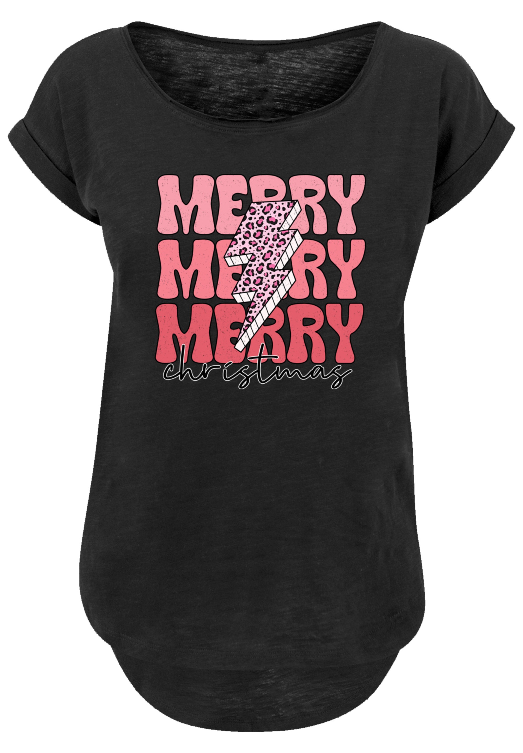 F4NT4STIC T-Shirt »Merry Weihnachten Print Leo Print«, Premium Qualität, Weihnachts-Kollection