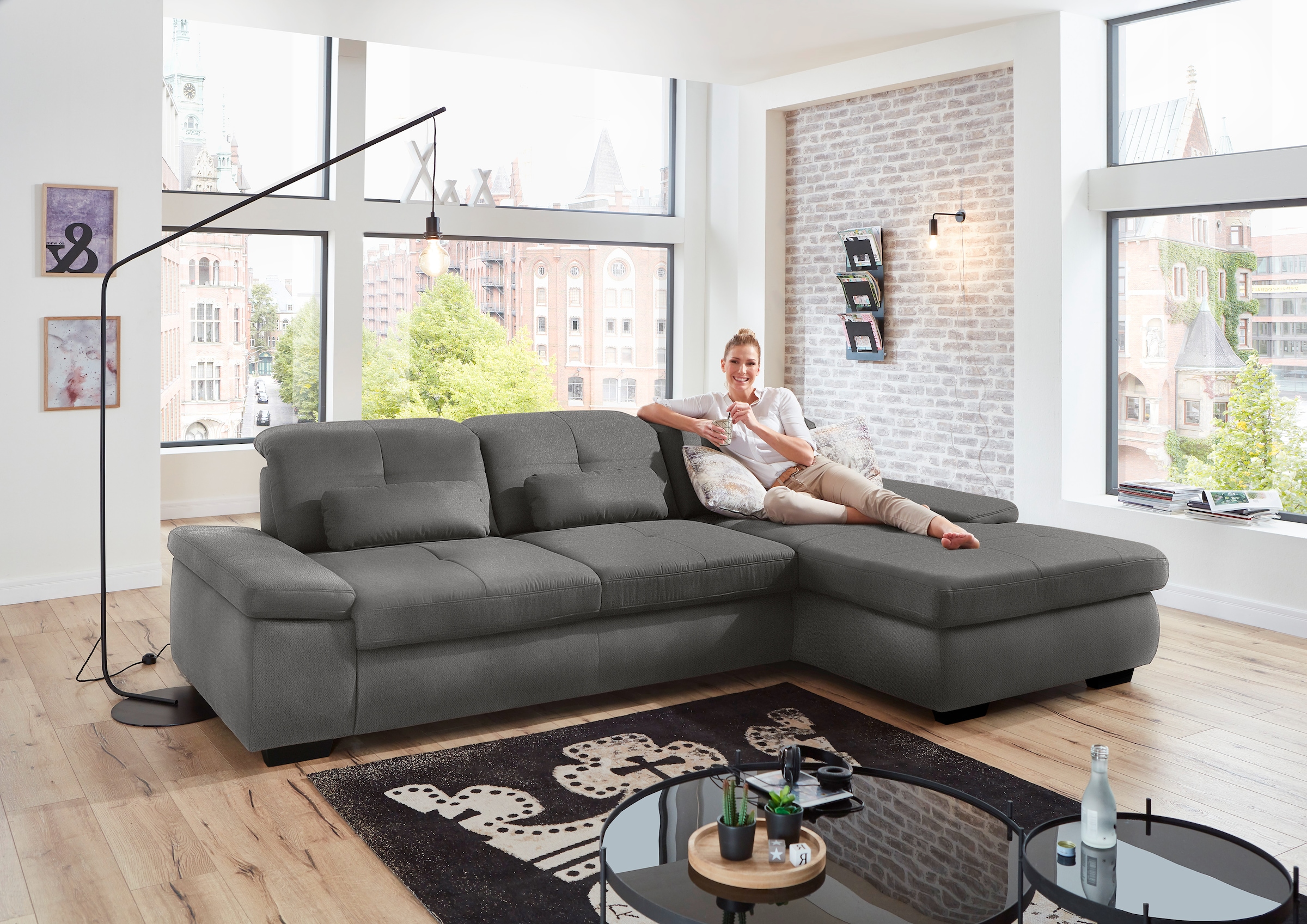 Die PlanBar Ecksofa "MP-IN16012 L-Form, mit Kaltschum-Polsterung" inkl. Sit günstig online kaufen