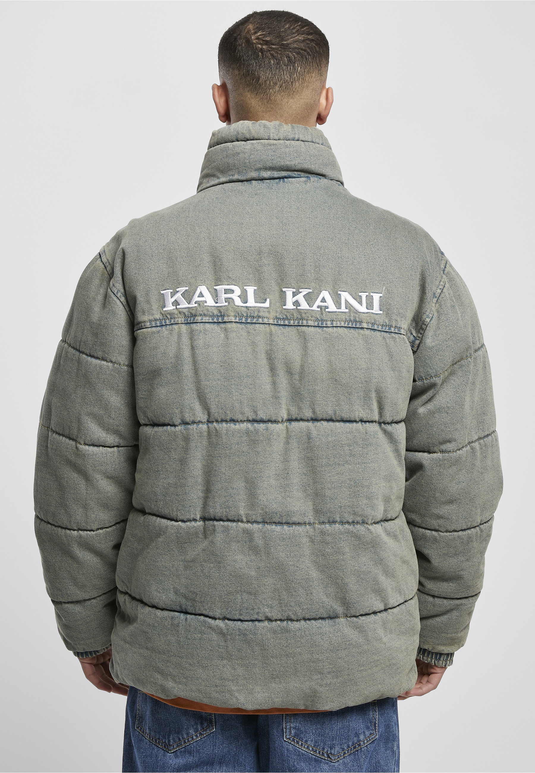 Karl Kani Winterjacke »Karl Kani Herren KM224-019-1 KK OG Denim Puffer Jacket« 1 Stk. tlg. ohne Kapuze