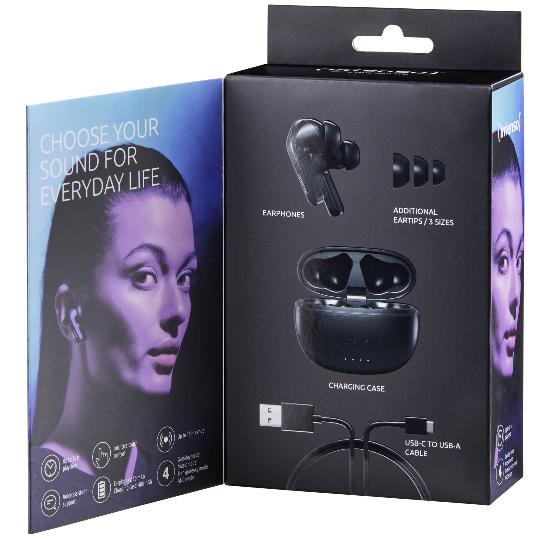 Intenso Kopfhörer »Black Buds T300A«