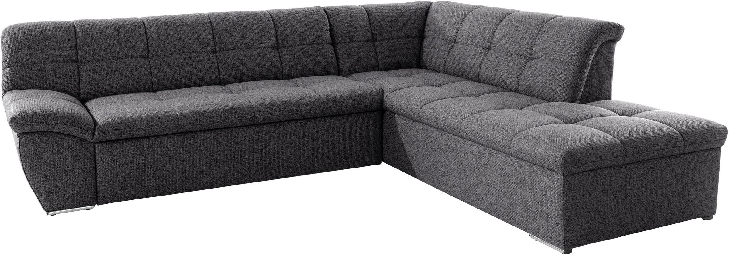 DOMO collection Ecksofa »Lagoa, moderne Sitzheftung, bequem und komfortabel, L-Form«, wahlweise mit Bettfunktion, frei im Raum stellbar, große Farbvielfalt