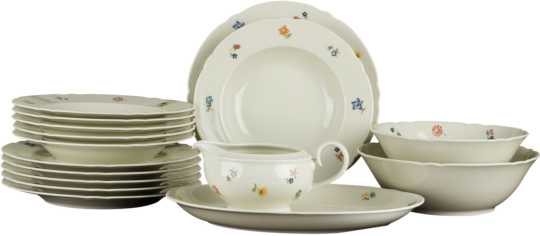 Tafelservice »Geschirr-Set, Service Marieluise«, (Set, 16 tlg.), Made in Germany, 16...