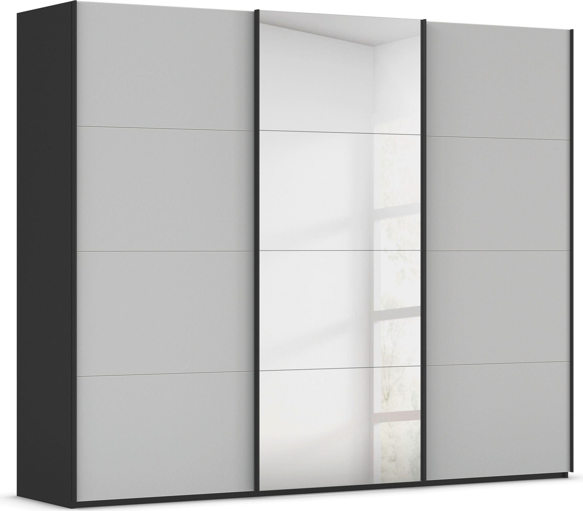 rauch "Kleiderschrank Schrank Garderobe Schlafzimmerschrank SCALE-FYRA" edle viergeteilte Türen Spiegel/Glas-Mix viele Farben MADE IN GERMANY