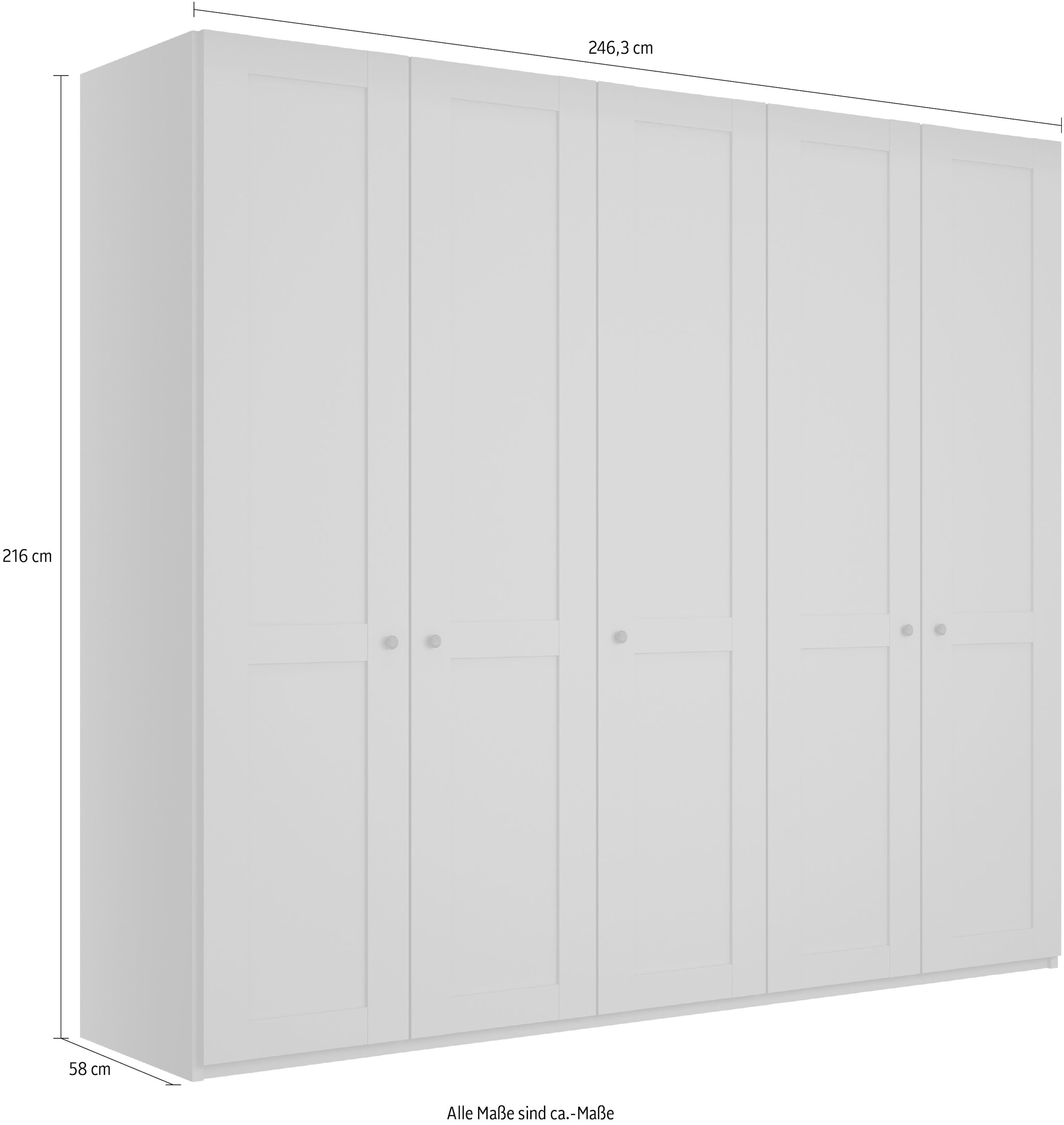 WIEMANN Drehtürenschrank »Göteborg, mit 95° Öffnungswinkel, Made in Germany«, inkl. Spiegel und Türendämpfung, moderner Landhausstil