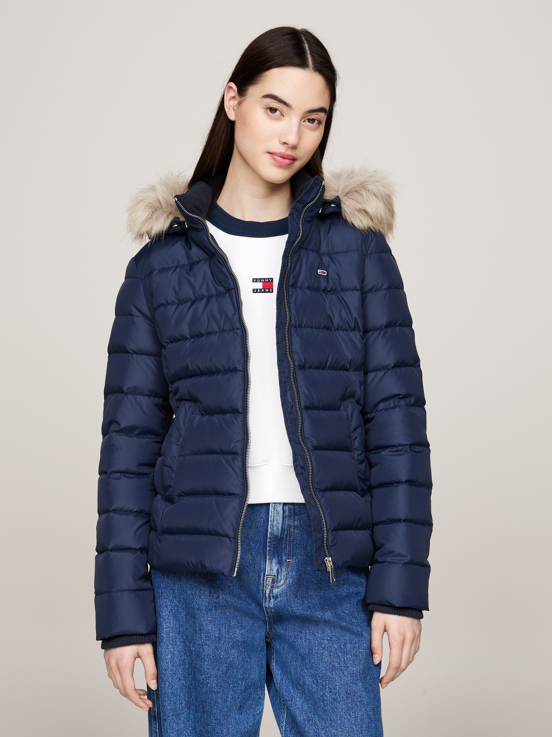 Tommy Jeans Curve Steppjacke TJW BASIC HOODED DOWN JACKET EXT in Großen Grö günstig online kaufen