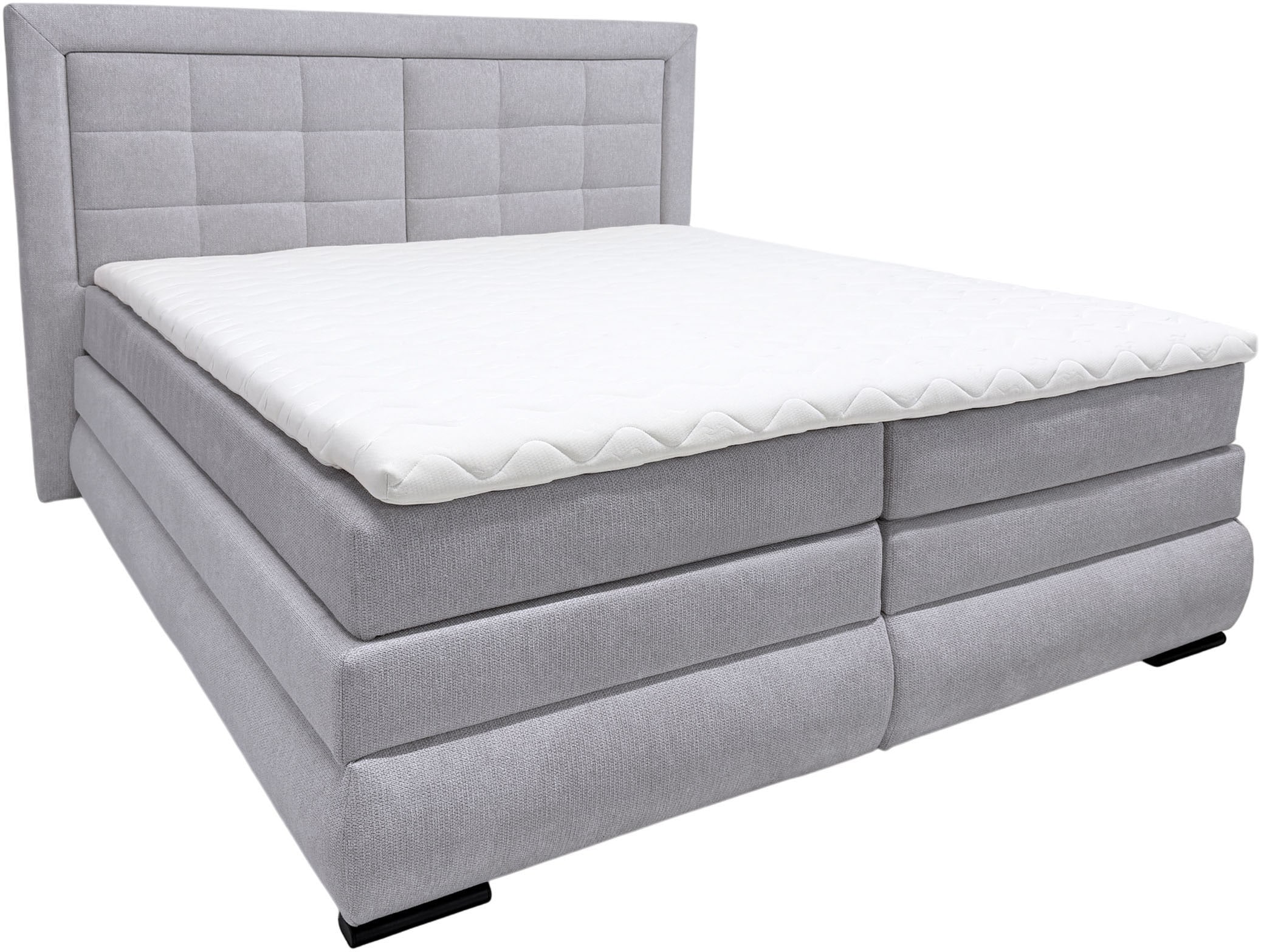 OTTO home Boxspringbett "MIVVA mit Bettkasten, mit Taschenfederkernmatratze H3, H3/H4 mix, H4" mit Kaltschaum- oder Visco-Topper (bei H4), Komfortliegehöhe 67cm