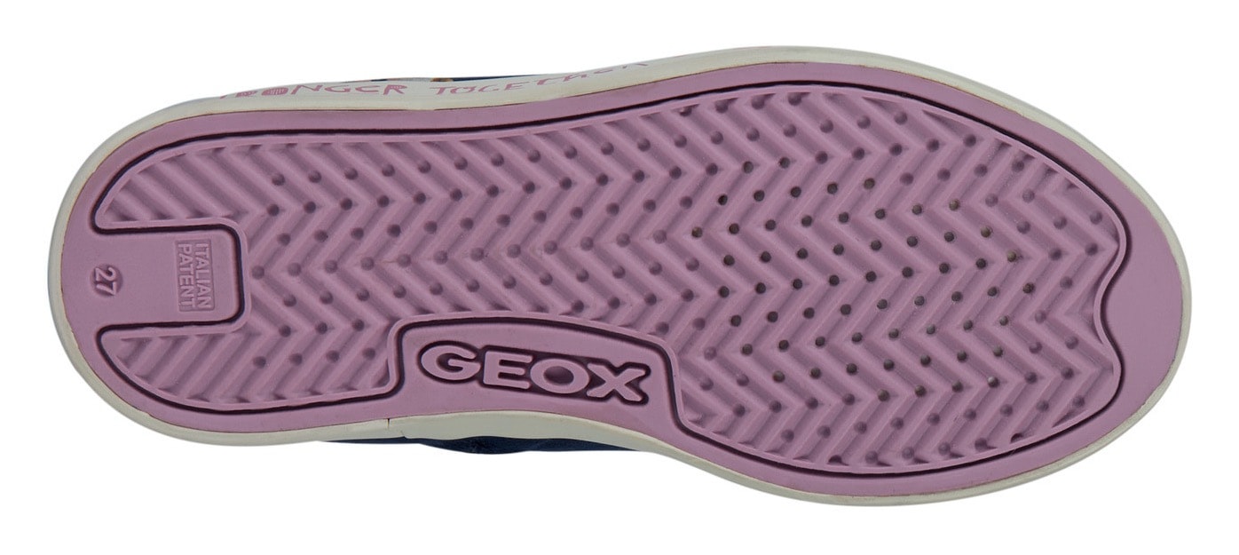 Geox Sneaker »JR CIAK GIRL«, mit buntem Motiv, Freizeitschuh, Halbschuh, Schnürschuh
