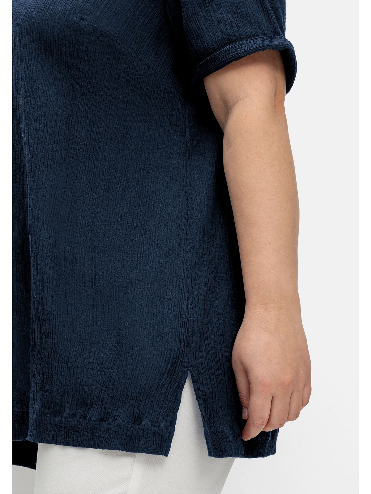 Sheego Tunika »Große Größen«, aus Baumwolle, mit Karree-Ausschnitt