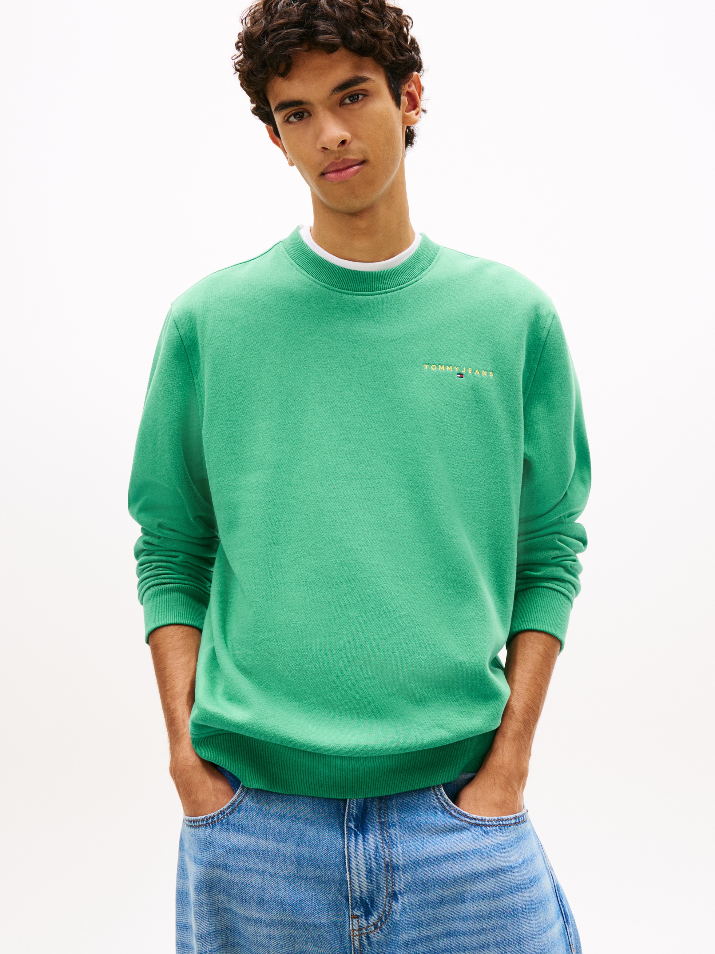 Tommy Jeans Sweatshirt "TJM REG LINEAR CREW EXT", mit Logostickerei günstig online kaufen