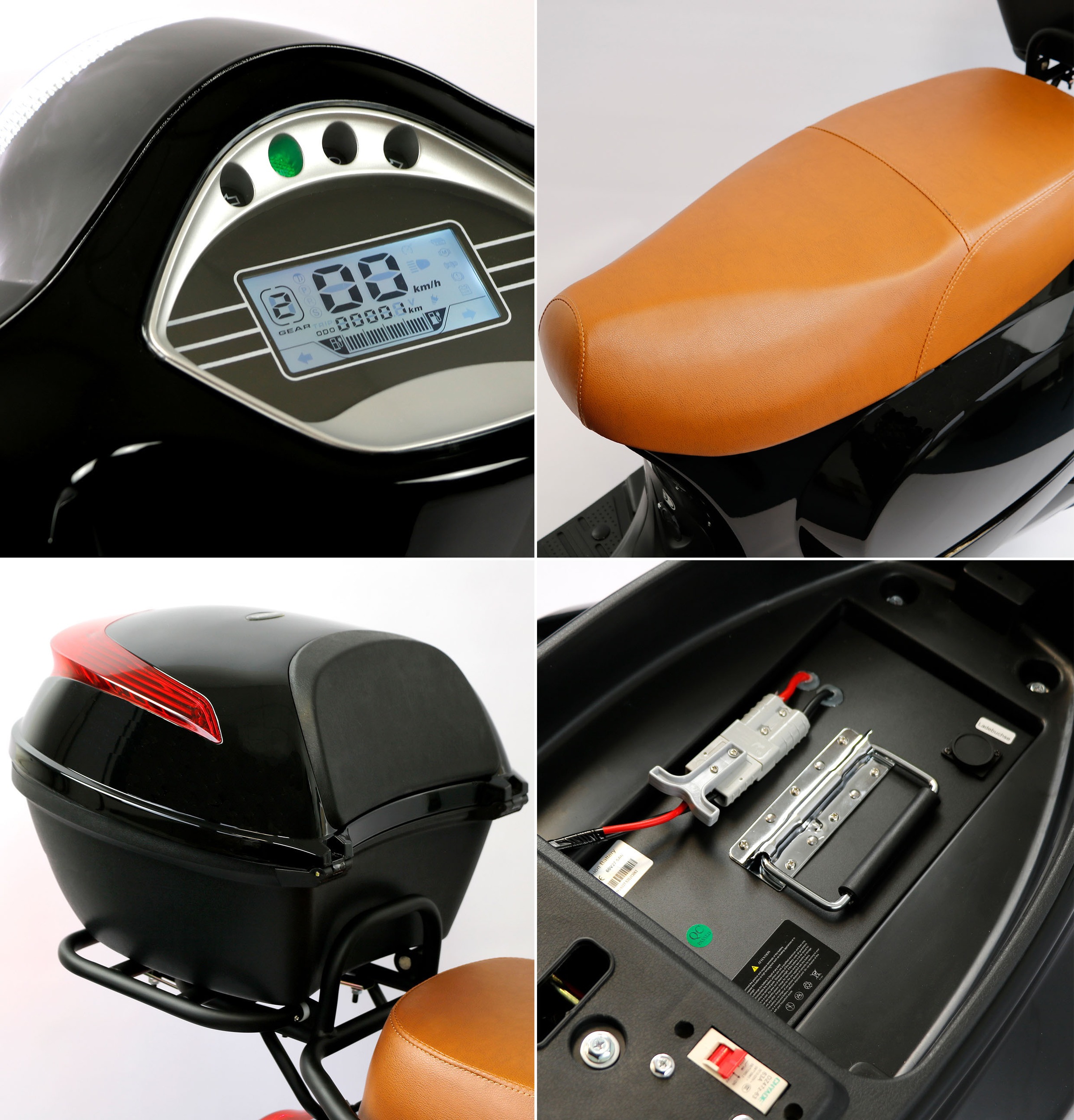 Rolektro E-Motorroller »Retro 45 Lithium, V. 2021«, bis zu 70 km Reichweite, mit USB-Anschluss und integr. Alarmanlage