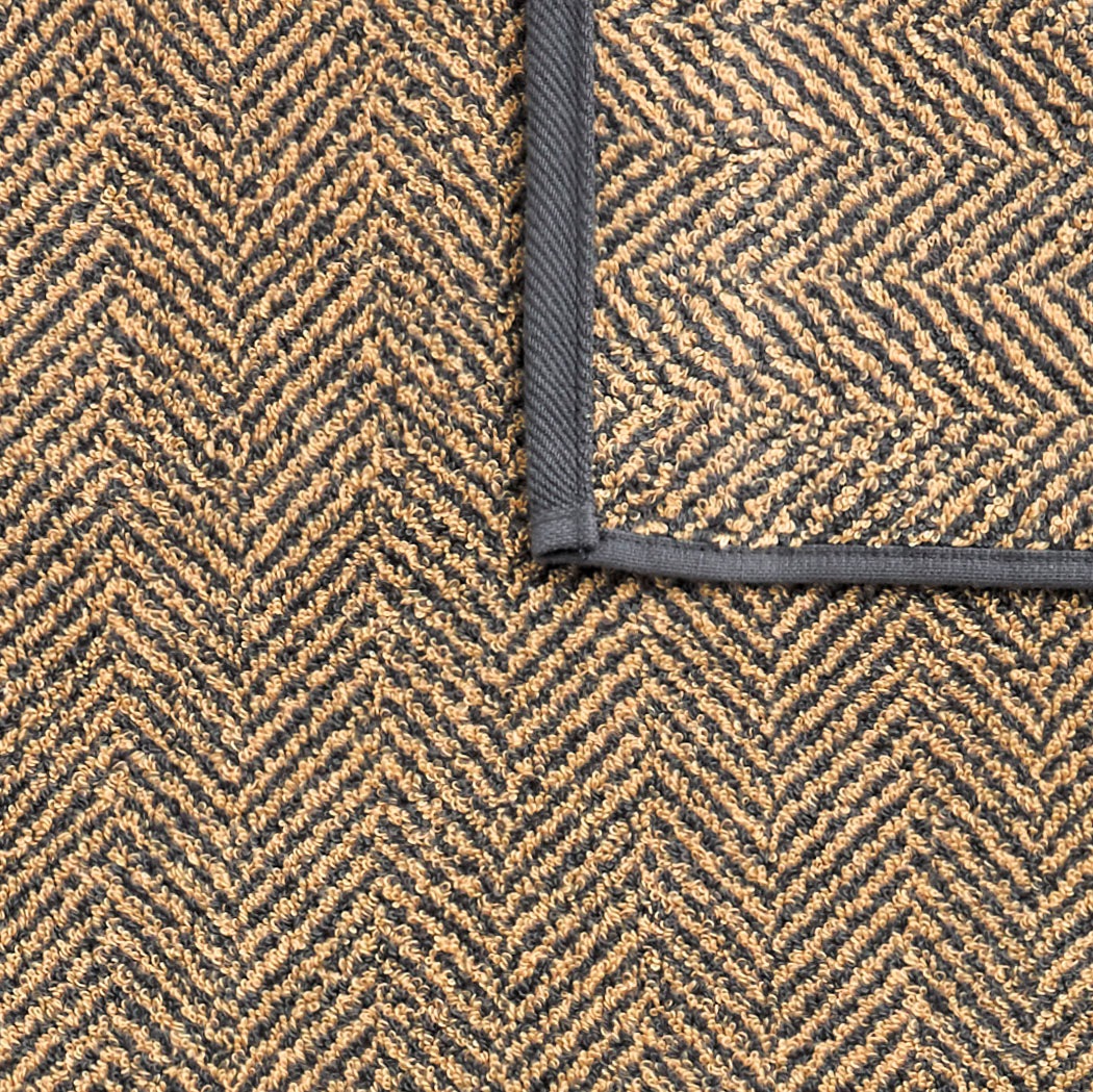 Dyckhoff Handtuch Set »Golden Shades Herringbone«, Set, 6 tlg., Walkfrottier, 4 Handtücher (50x100cm), 2 Duschtücher (70x140cm)