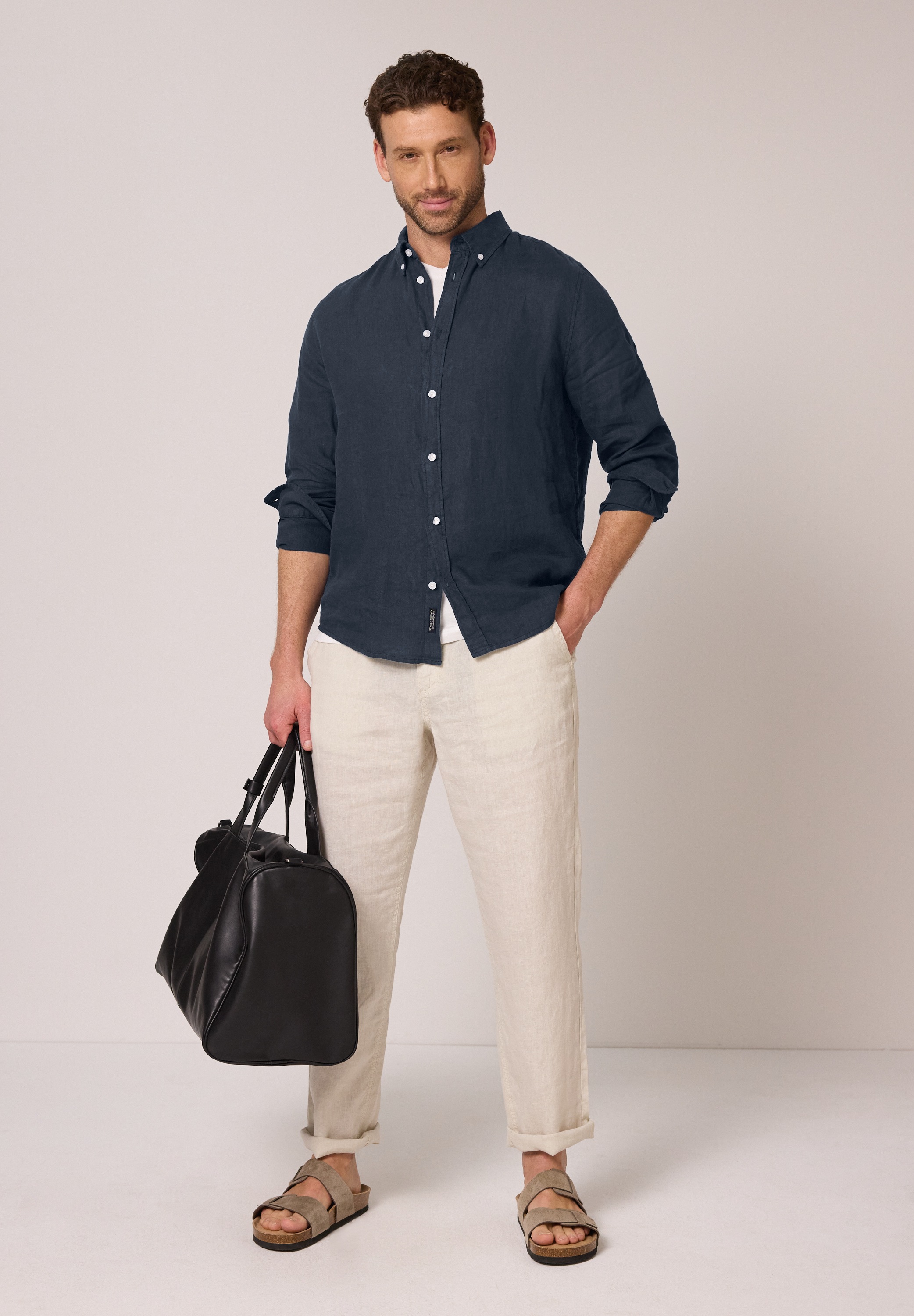 STREET ONE MEN Leinenhemd aus Leinen