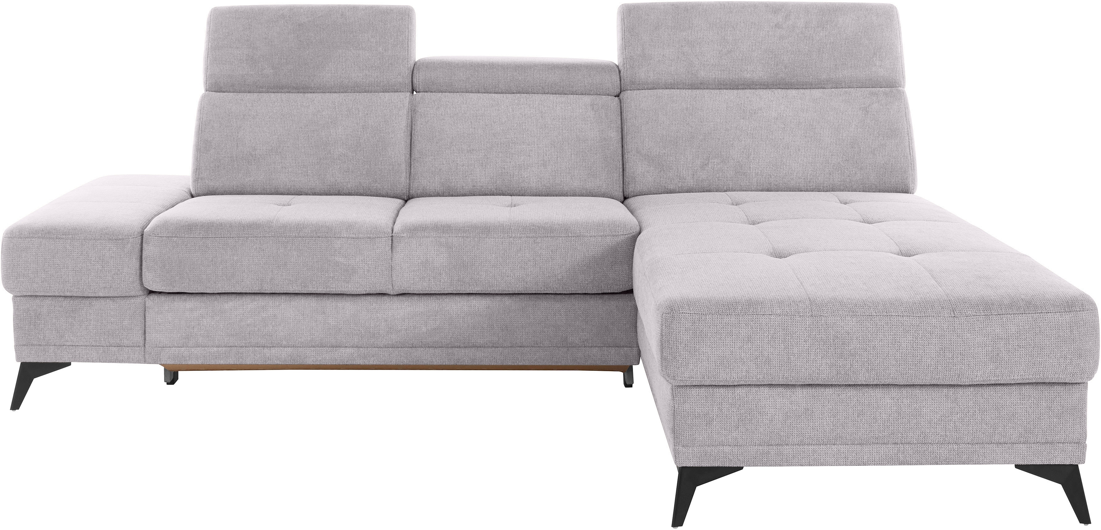 OTTO home Ecksofa "Cardiz L-Form" inkl.Kopfteilverstellung und Federkern wahlweise mit Schlaffunktion