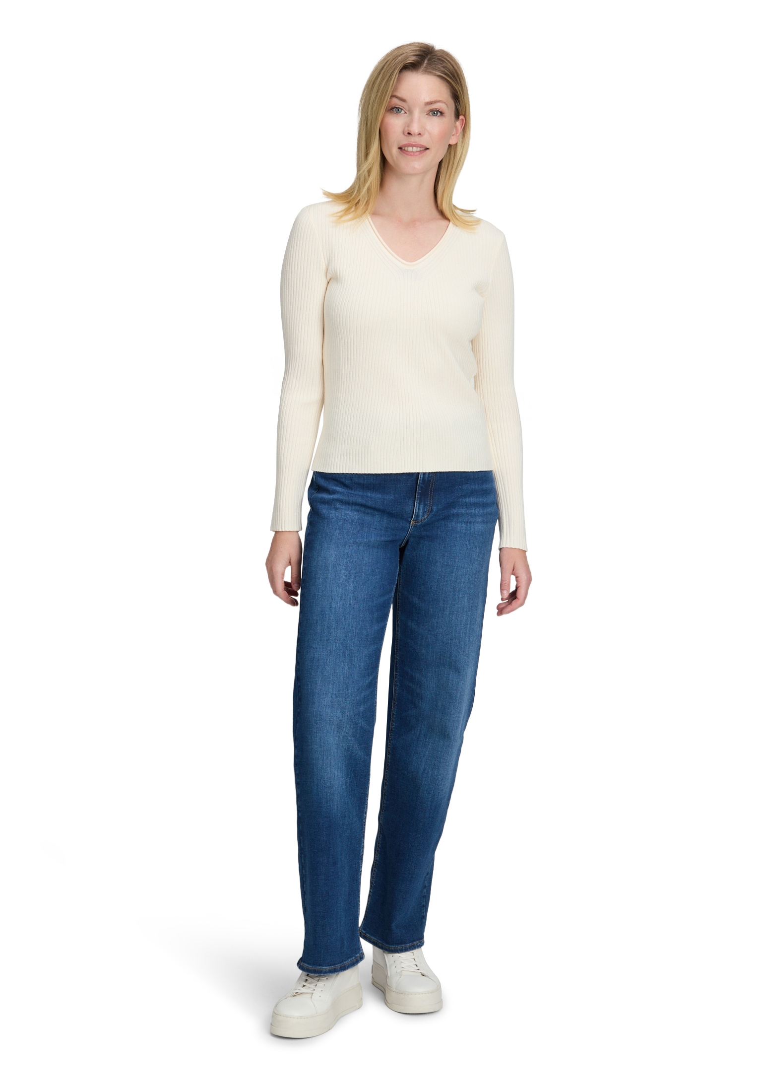 Betty Barclay Strickpullover »Damen Feinstrickpullover mit Rippenstruktur« 1 Stk. tlg.