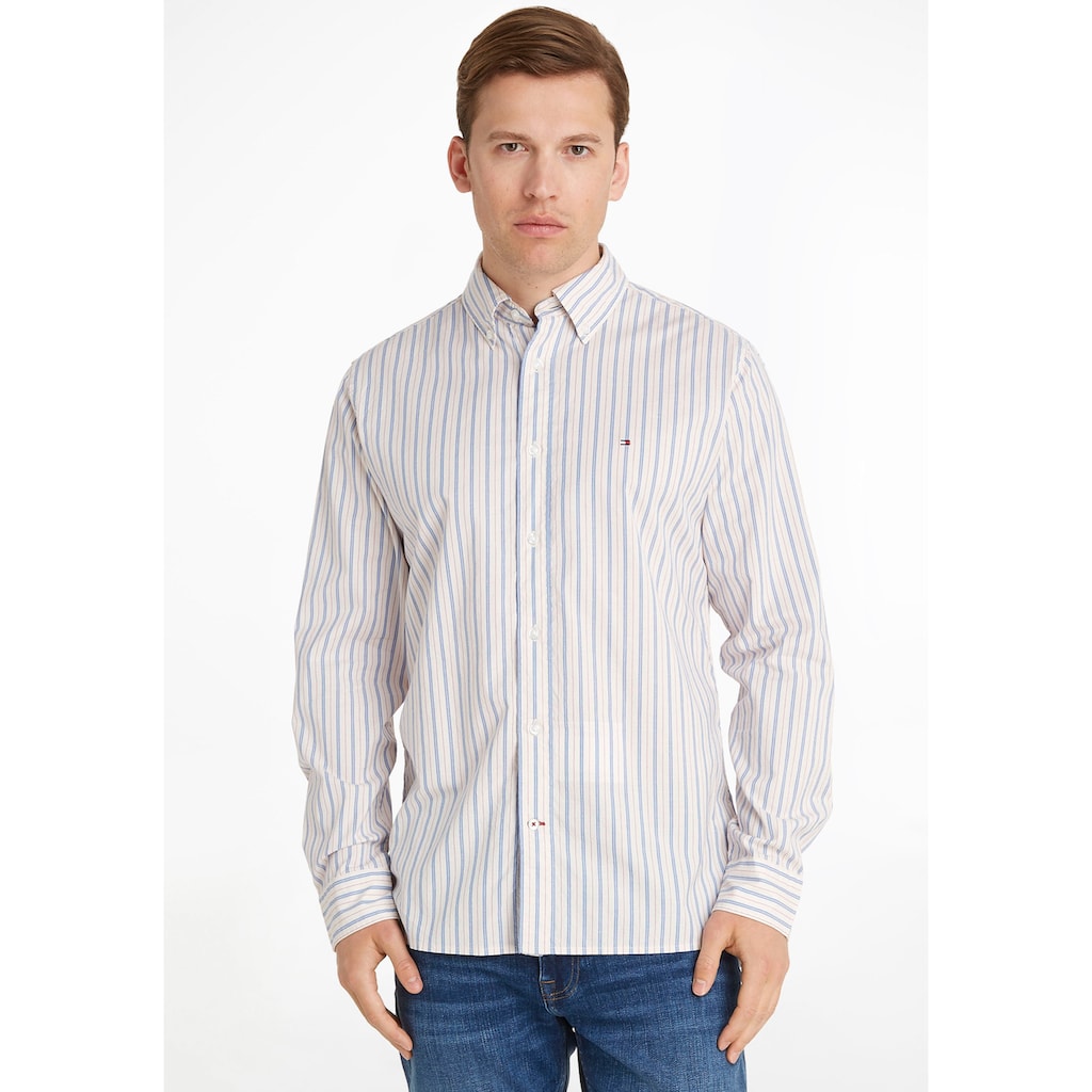 Tommy Hilfiger Langarmhemd »NATURAL SOFT EASY STP RF SHIRT«, mit Button-down-Kragen