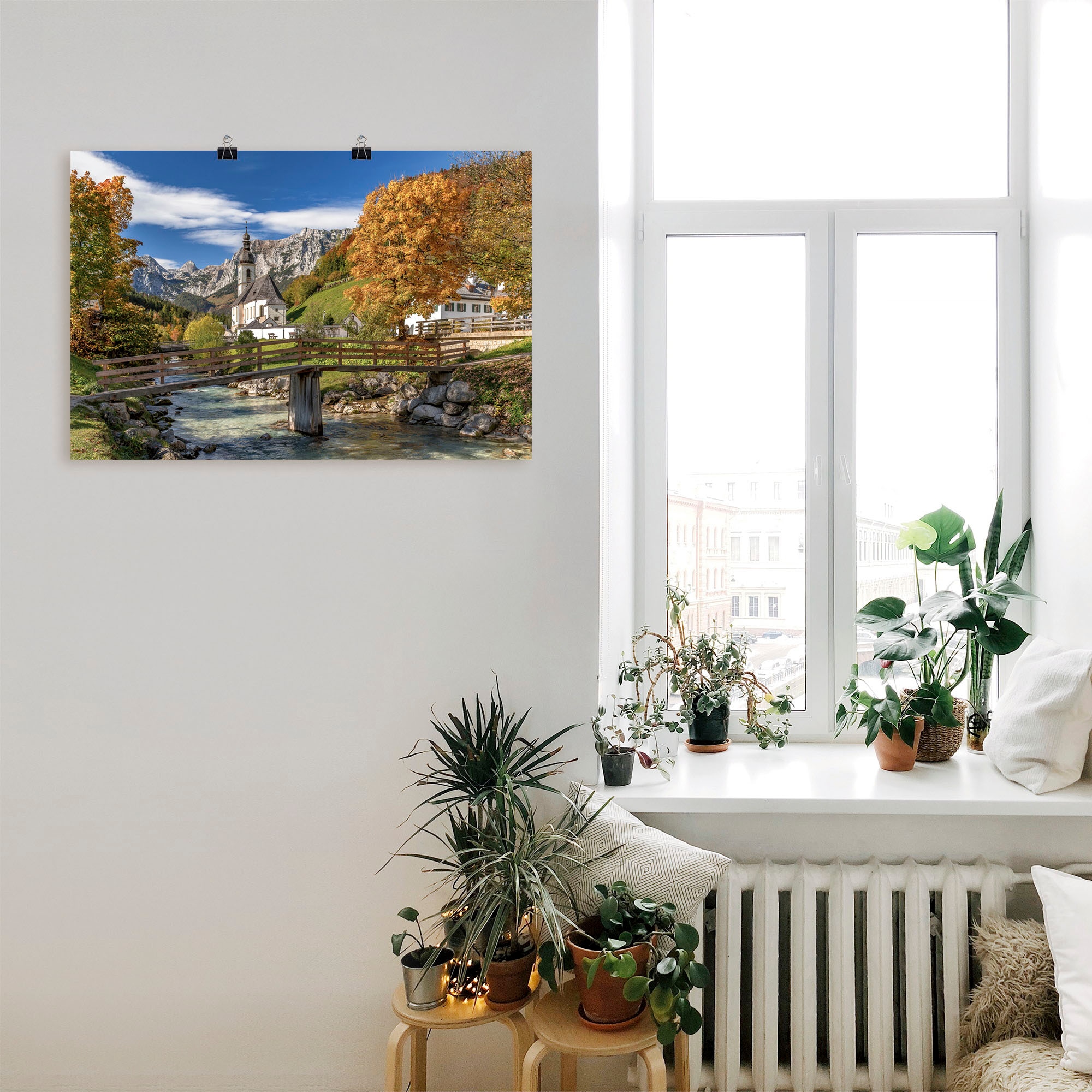 Berge »Herbst versch. BAUR Leinwandbild, St.), oder Land«, Berchtesgadener als in Wandbild Alpenbilder, im Wandaufkleber Poster | Größen Artland bestellen (1 Alubild, &
