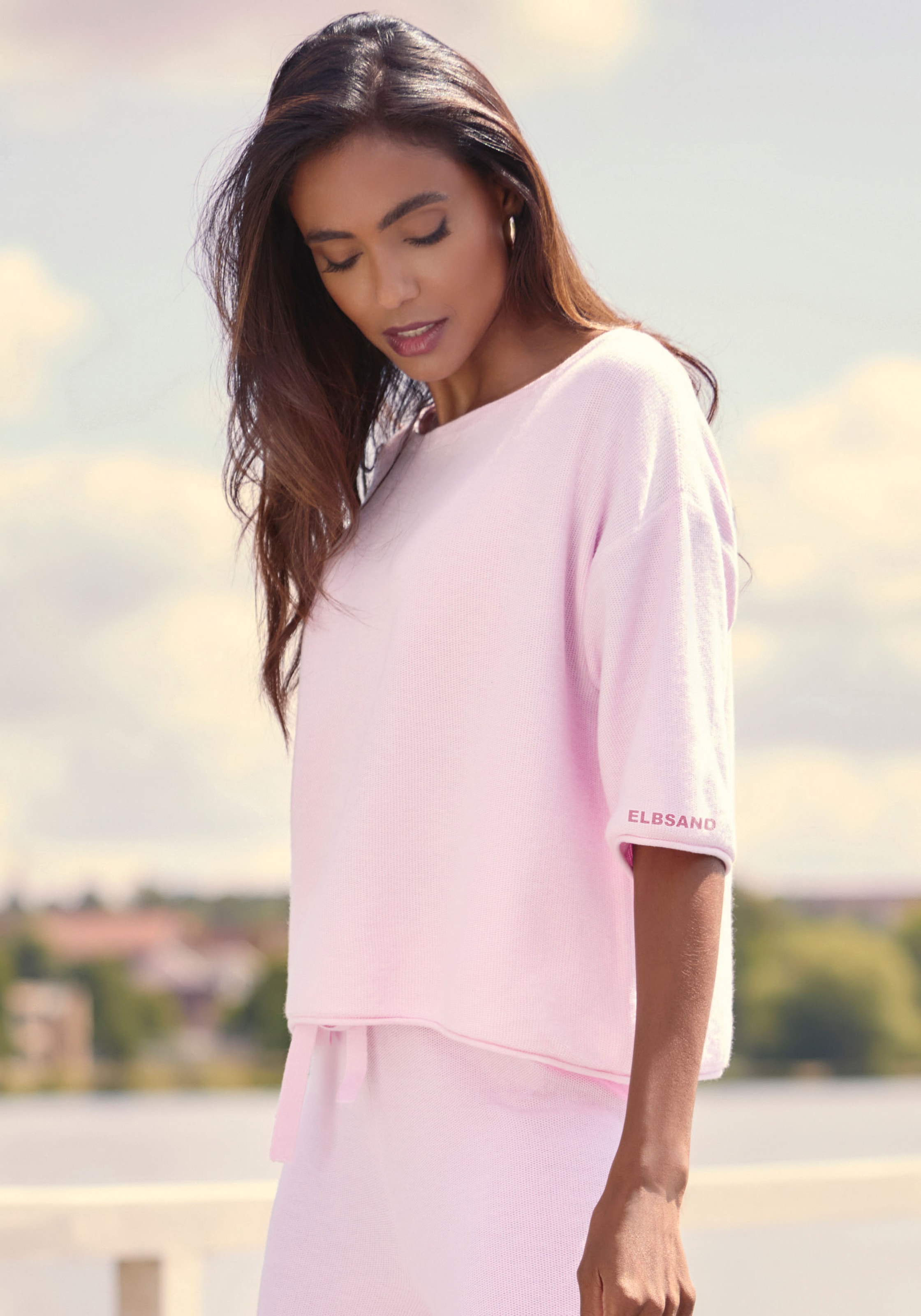Elbsand 3/4-Arm-Shirt mit U-Boot Ausschnitt, Loungewear günstig online kaufen