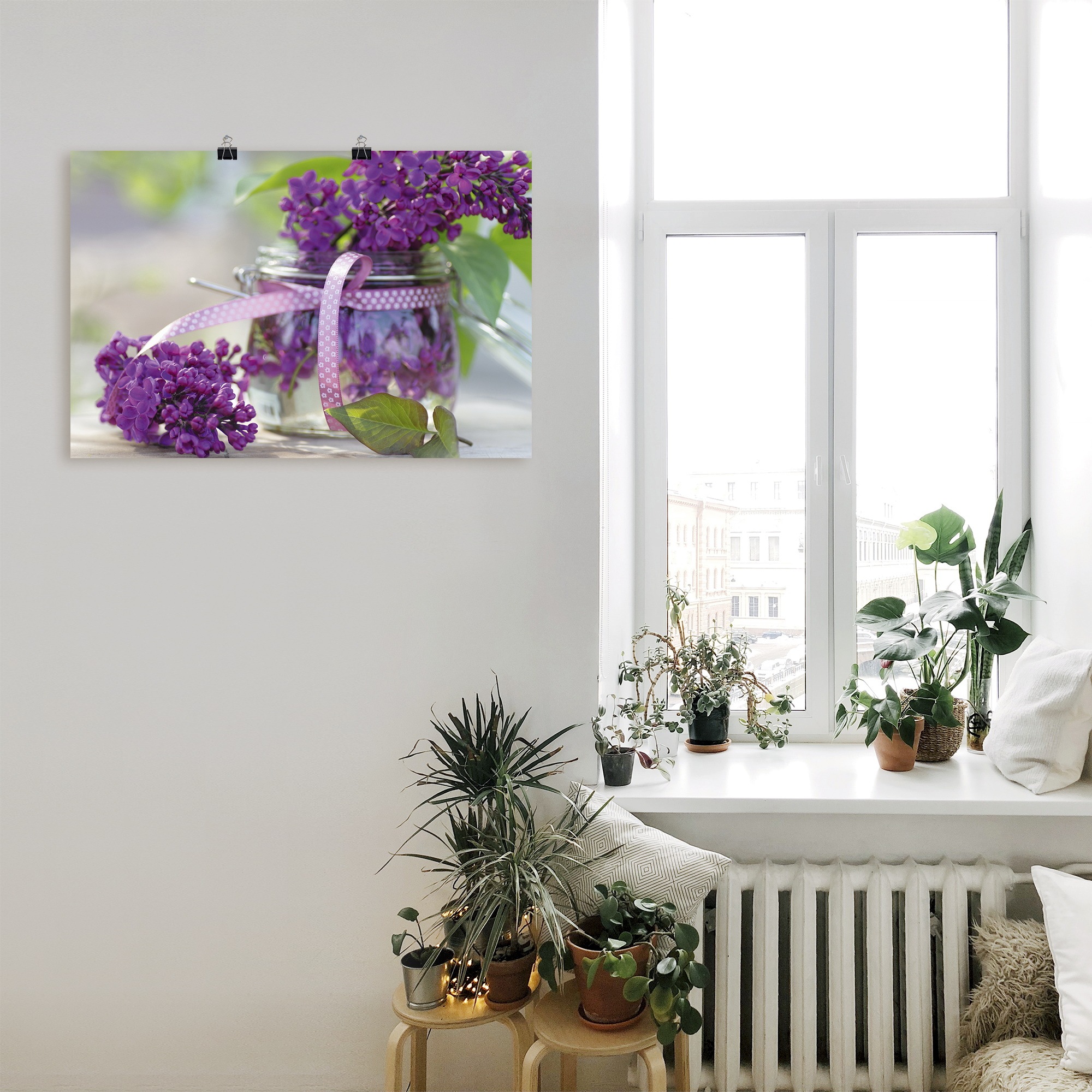 Artland Wandbild »Flieder Strauss«, Blumen, (1 St.), als Leinwandbild, Poster, Wandaufkleber in verschied. Größen