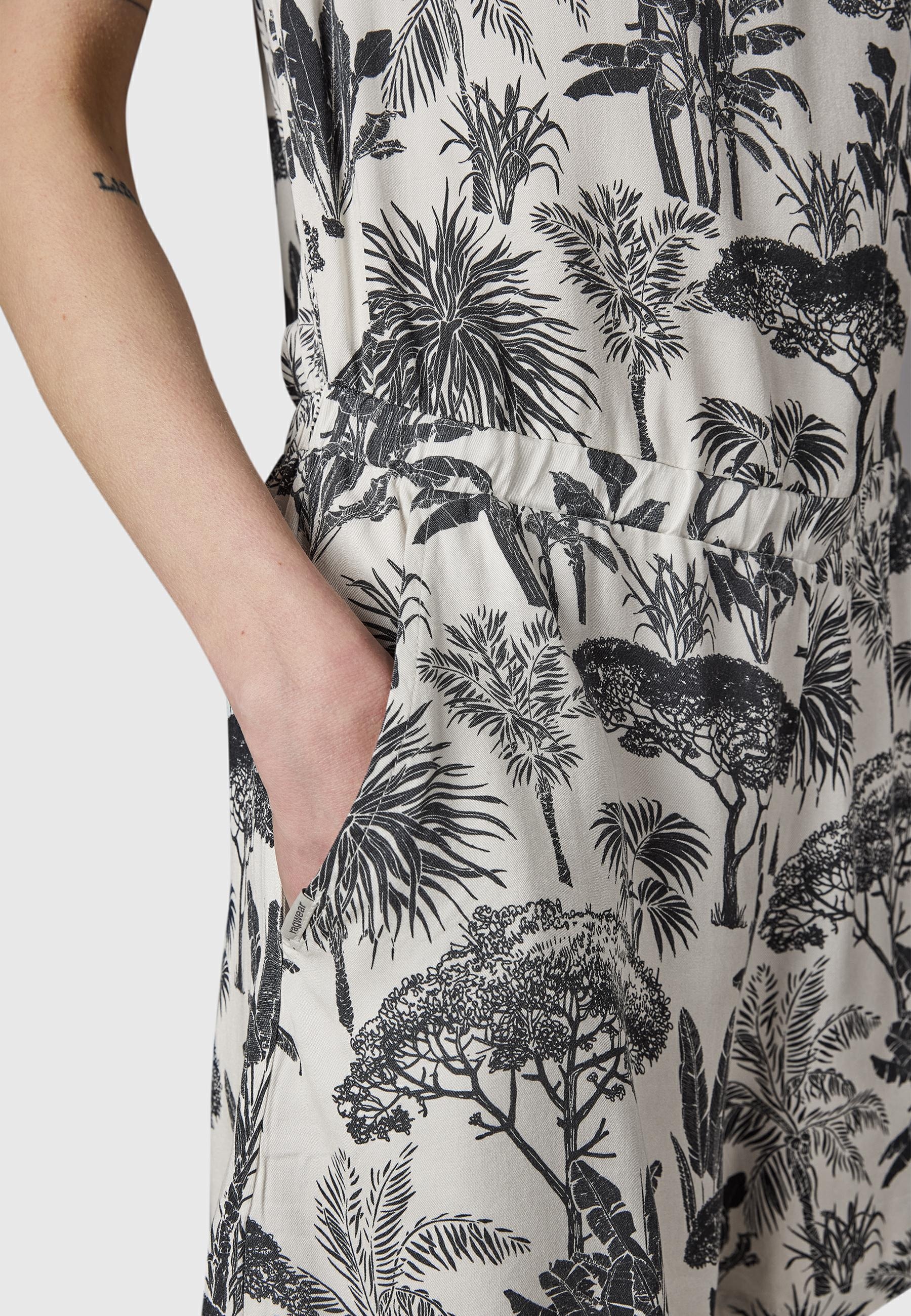 Ragwear Jumpsuit »Zella« schicker, kurzer Damen Overall mit floralem Print