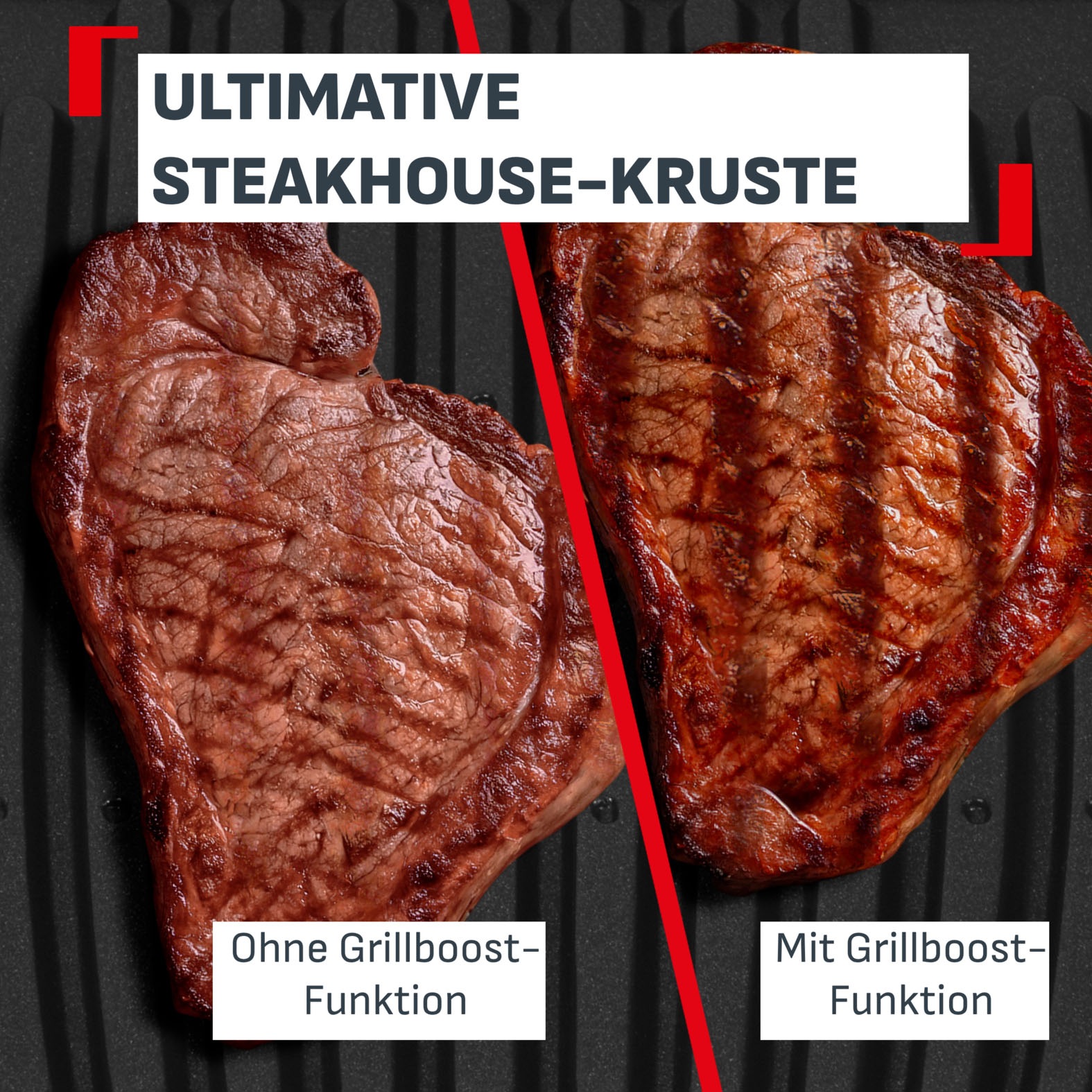 Tefal Kontaktgrill »GC750D OptiGrill Elite« 2000 W 12 Programme, intuitiver Sensor, Grillboost-Funktion, Rezeptbuch App