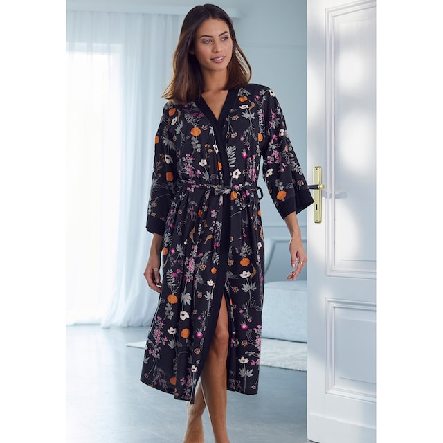 LASCANA Kimono, mit Wildblumen Muster online bestellen | BAUR