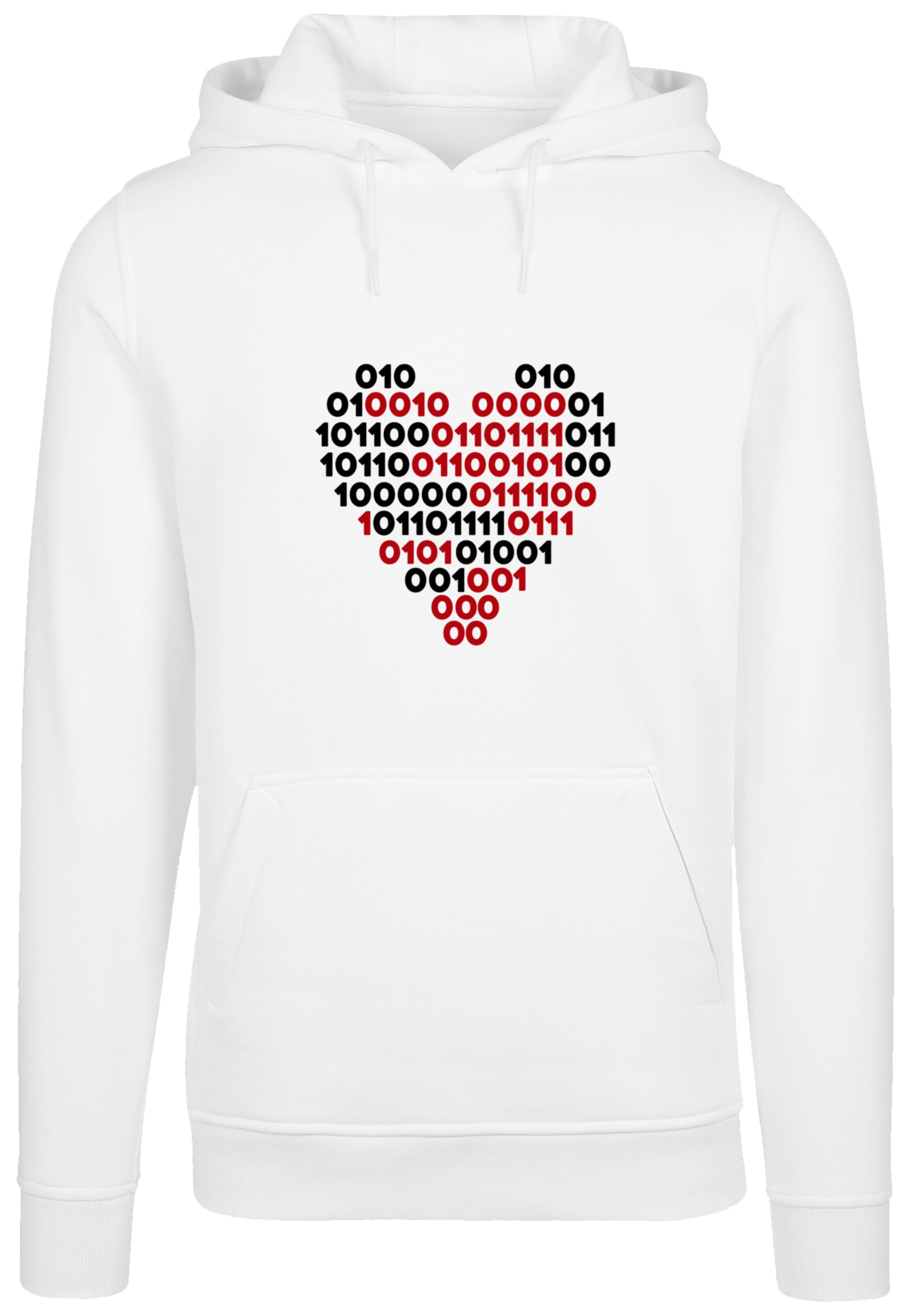 F4NT4STIC Kapuzenpullover »I love you 01001001 Binary Code Herz Valentinstag«, Premium Qualität