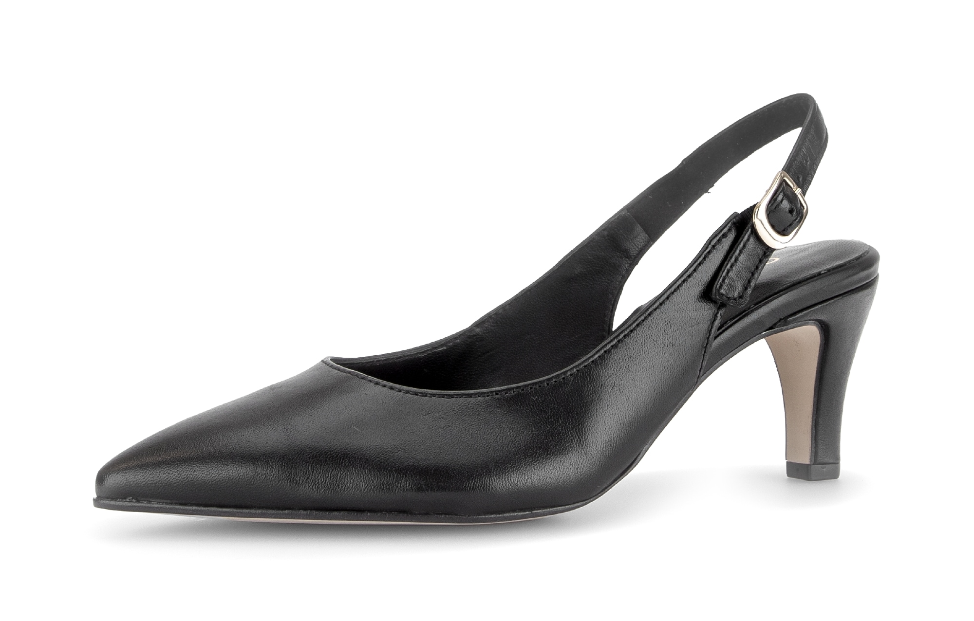 Slingpumps GABOR "Slingpumps", Damen, Gr. 38, schwarz, Schuhe Slingpumps