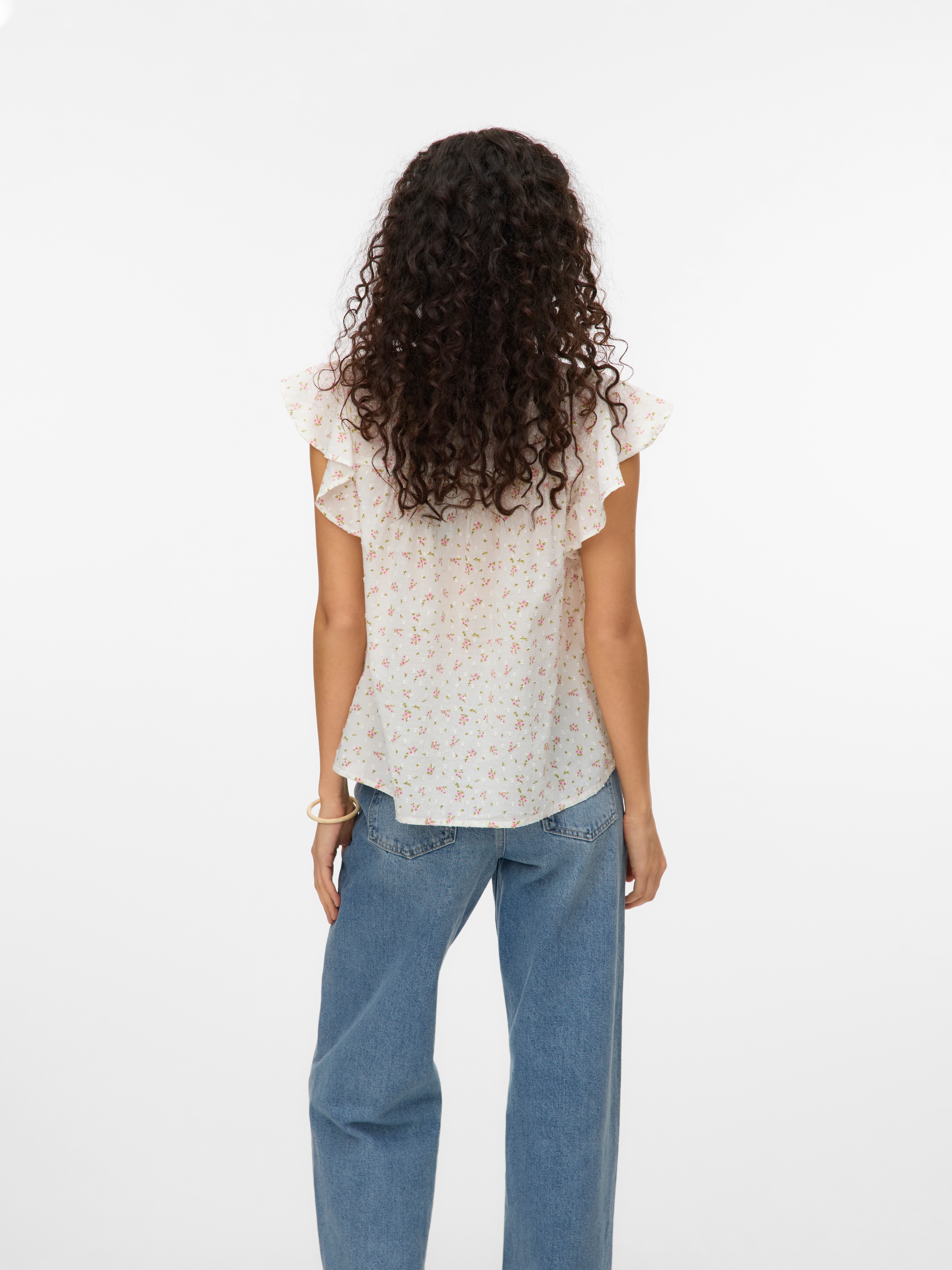 Vero Moda Blusenshirt »VMTRINE SL LACE TOP WVN NOOS«
