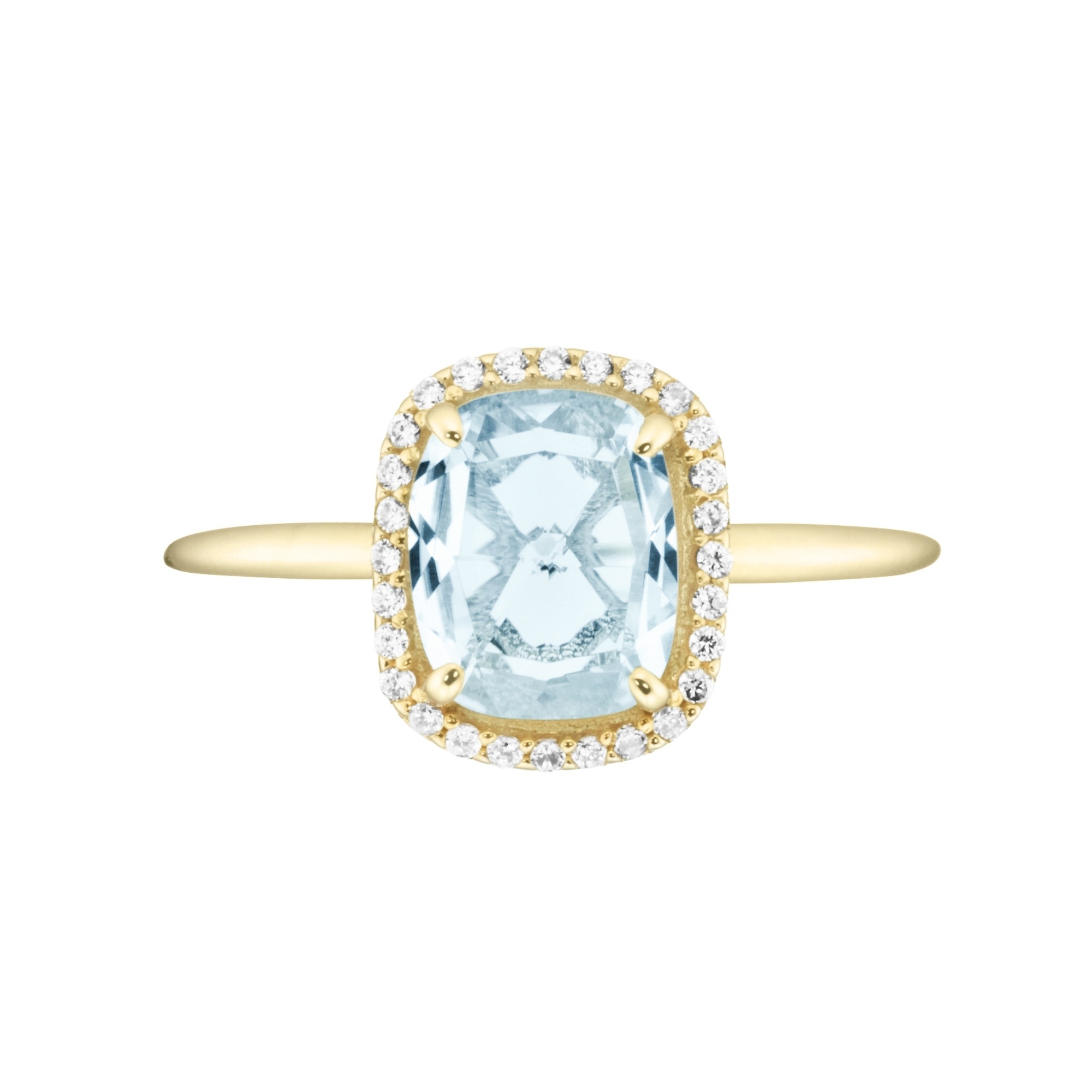 Luigi Merano Goldring »mit Blautopas und Zirkonia, Gold 375«
