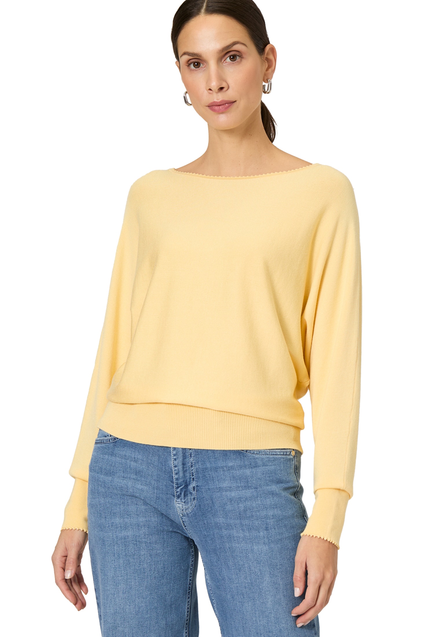 Zero Strickpullover "zero Damen Strickpullover mit U-Boot Ausschnitt", (1 t günstig online kaufen