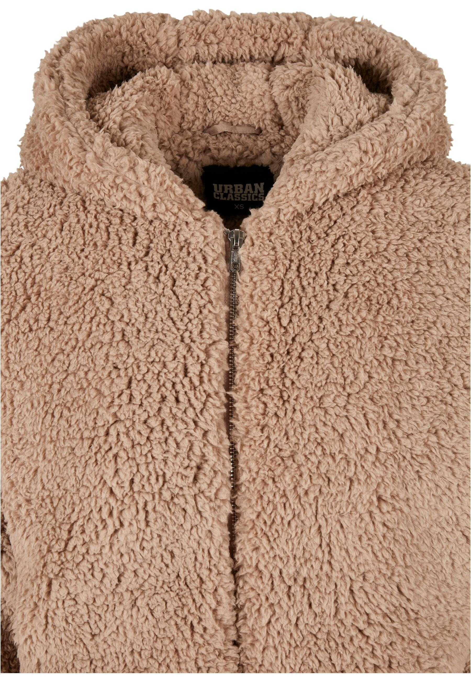 Thumbnail - URBAN CLASSICS Allwetterjacke "Urban Classics Damen Ladies Short Oversized Sherpa Jacket" 1 Stk. tlg. mit Kapuze