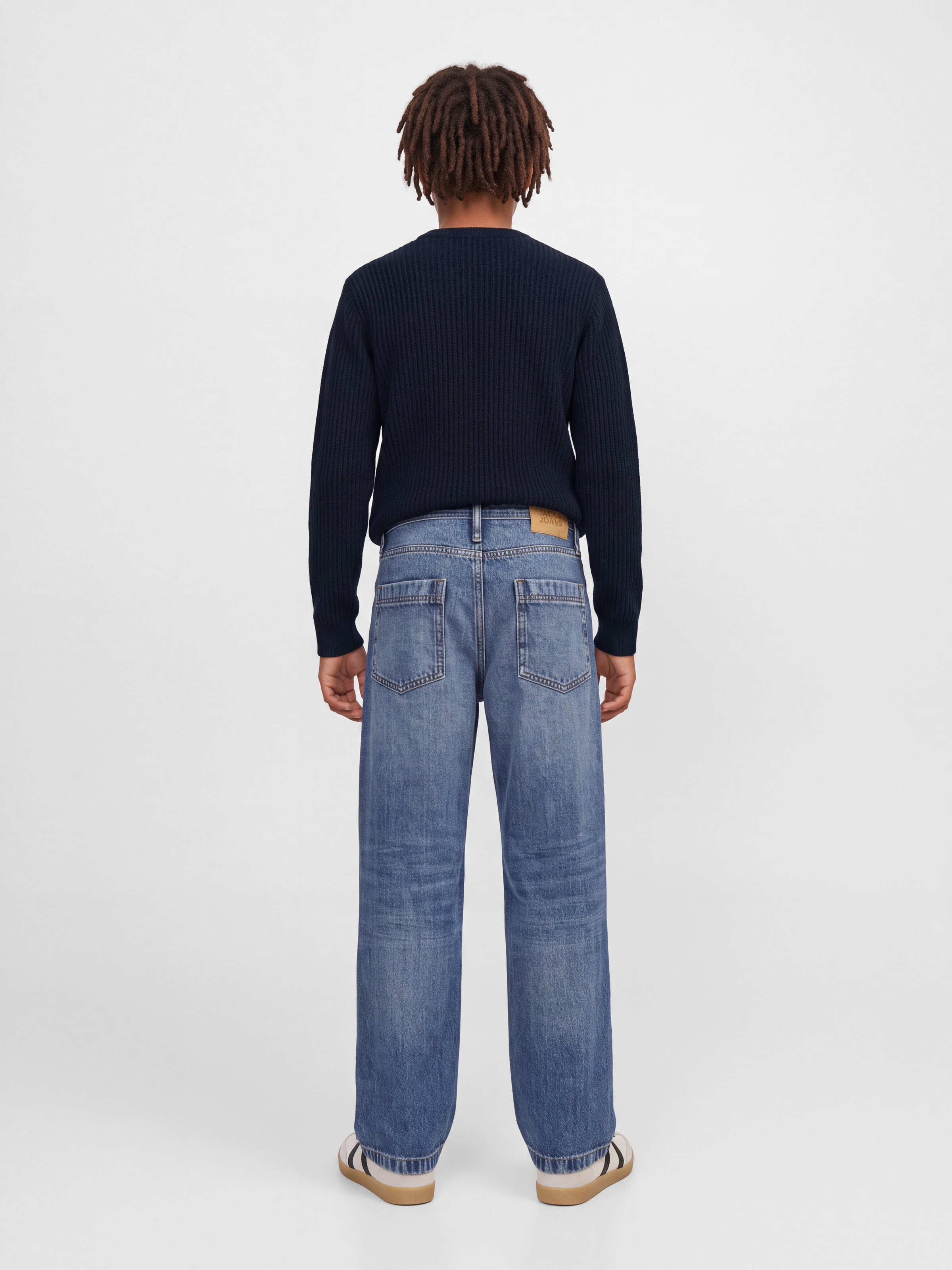 Jack & Jones Junior Rundhalspullover »JJSAGE KNIT CREW NECK JNR« Materialmix, locker geschnitten