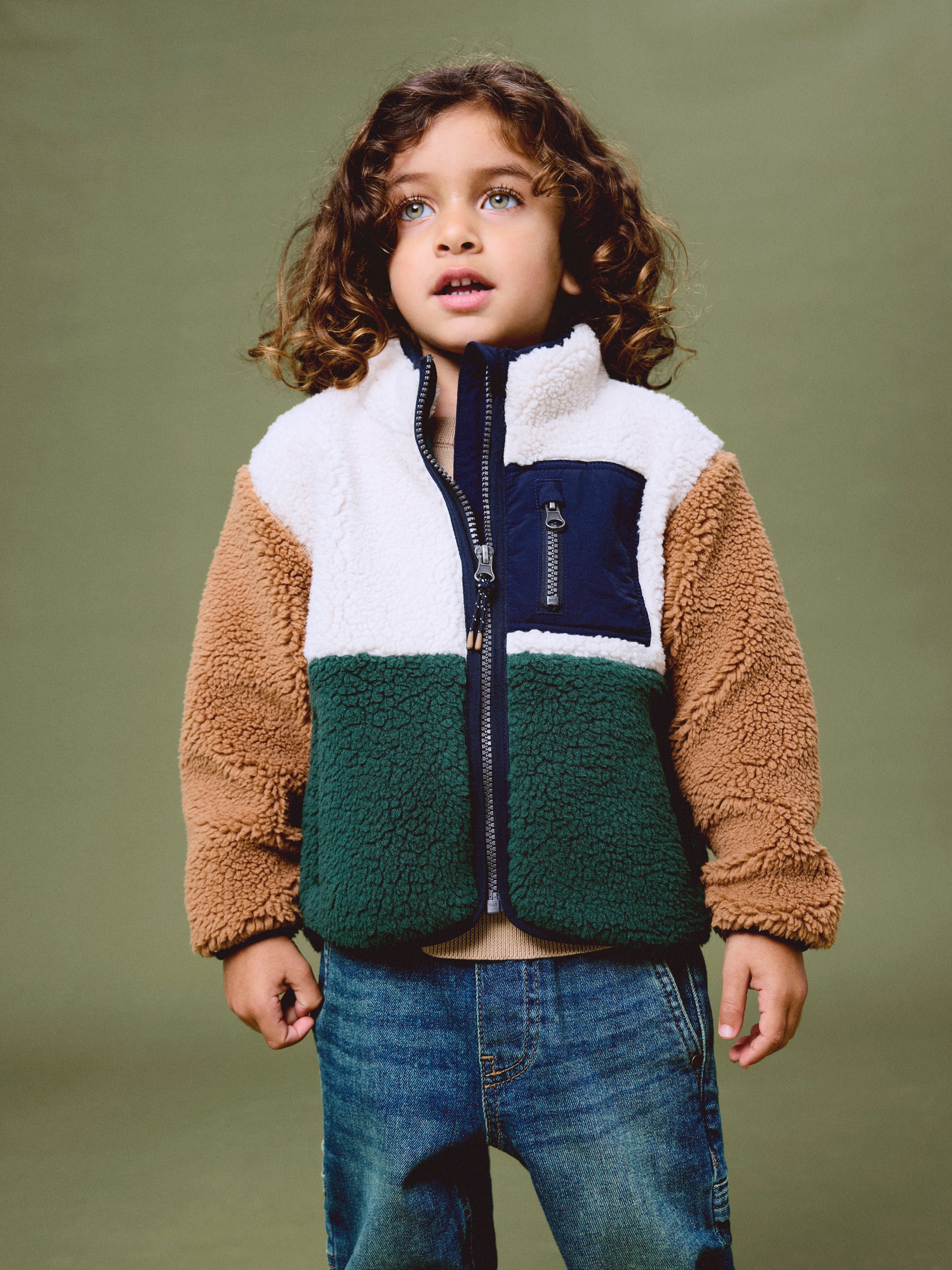 Name It Plüschjacke »NMMMACEY TEDDY JACKET BLOCK NOOS« Kunstfaser