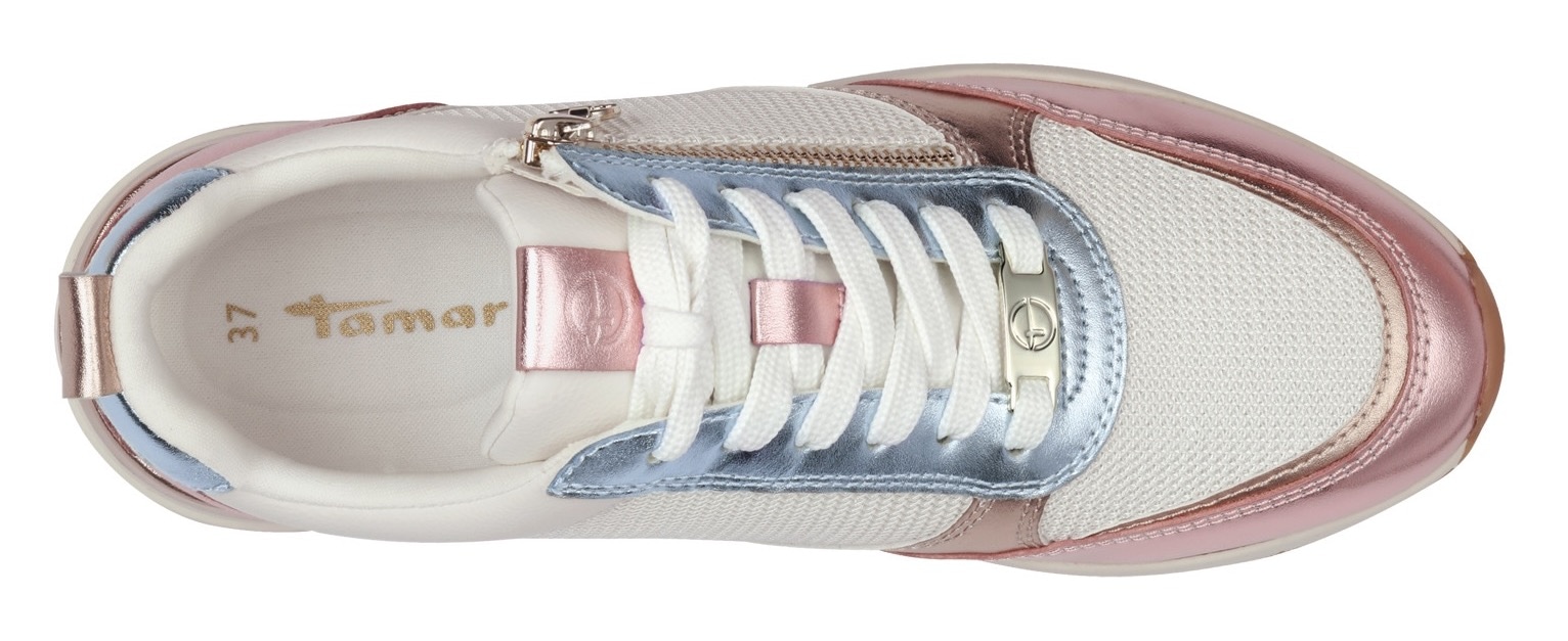 Tamaris Keilsneaker, Freizeitschuh, Halbschuh, Schnürschuh in schmaler Form