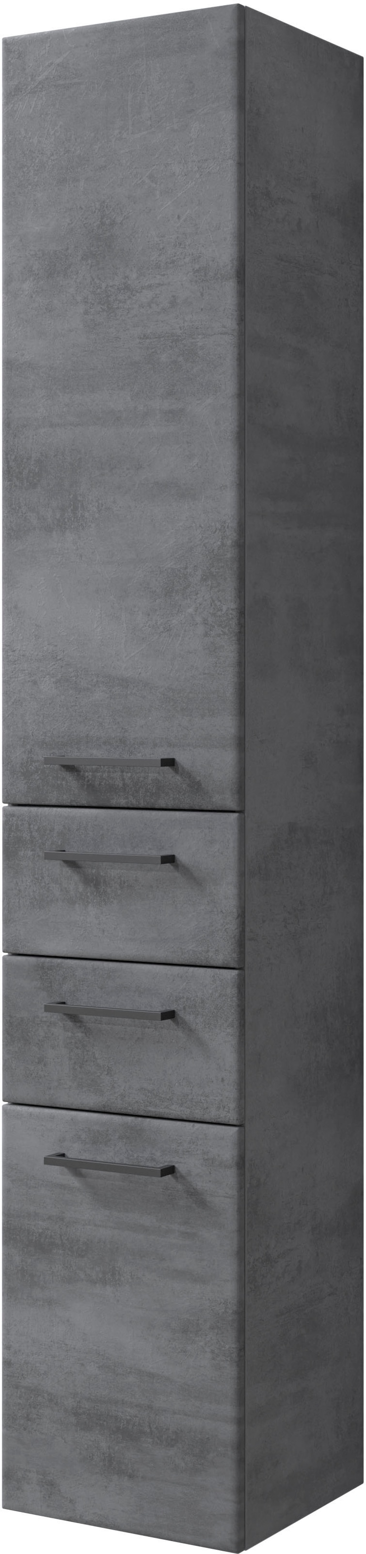 Saphir Badmöbel-Set »Quickset 945 5-teilig, Waschbeckenunterschrank mit LED-Spiegelschrank«, (5 St.), Unterschrank, Hängeschrank, Hochschrank, 9 Türen, inkl. Türdämpfer
