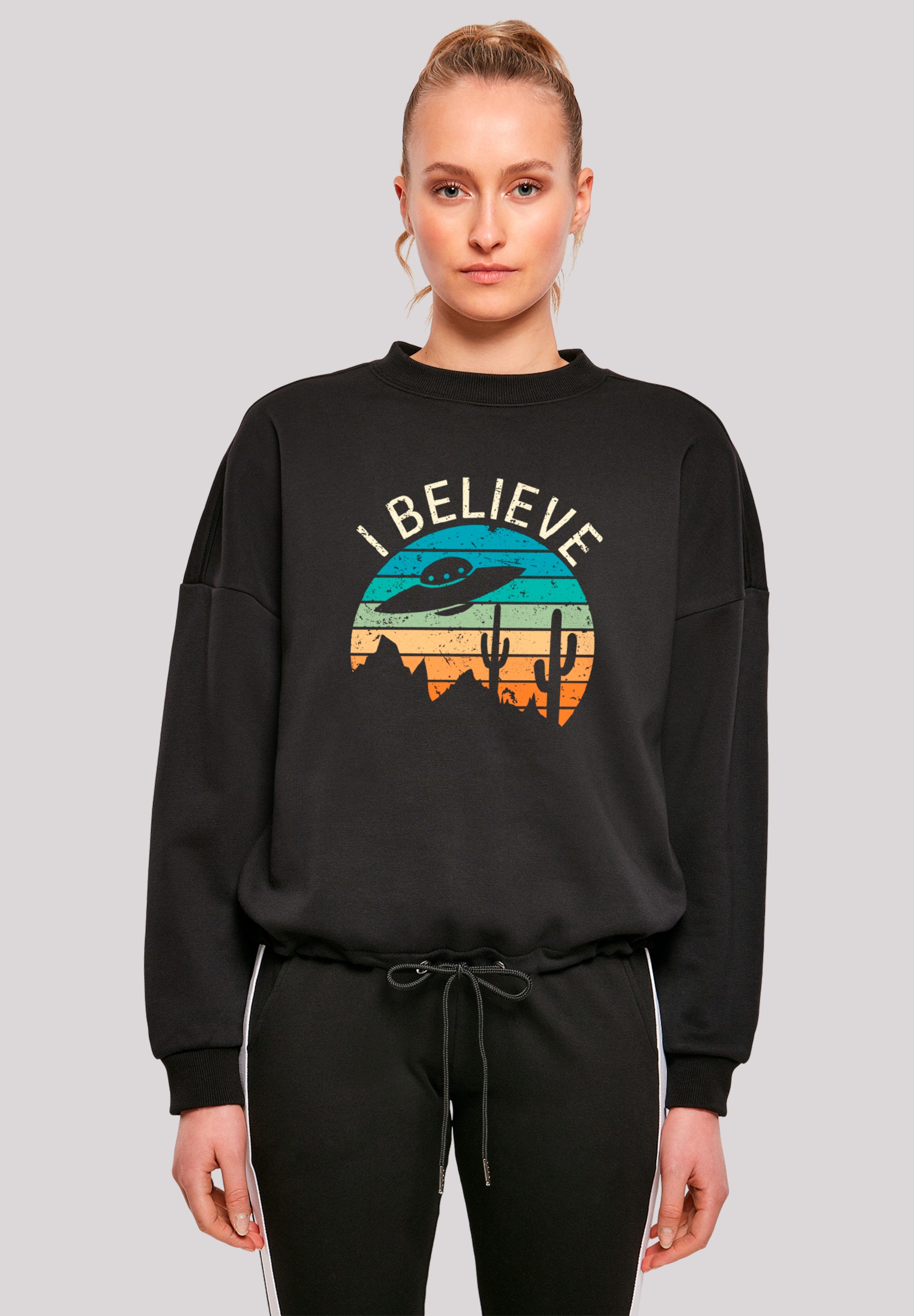 F4NT4STIC Sweatshirt "I Believe UFO Alien Sunset", Premium Qualität günstig online kaufen