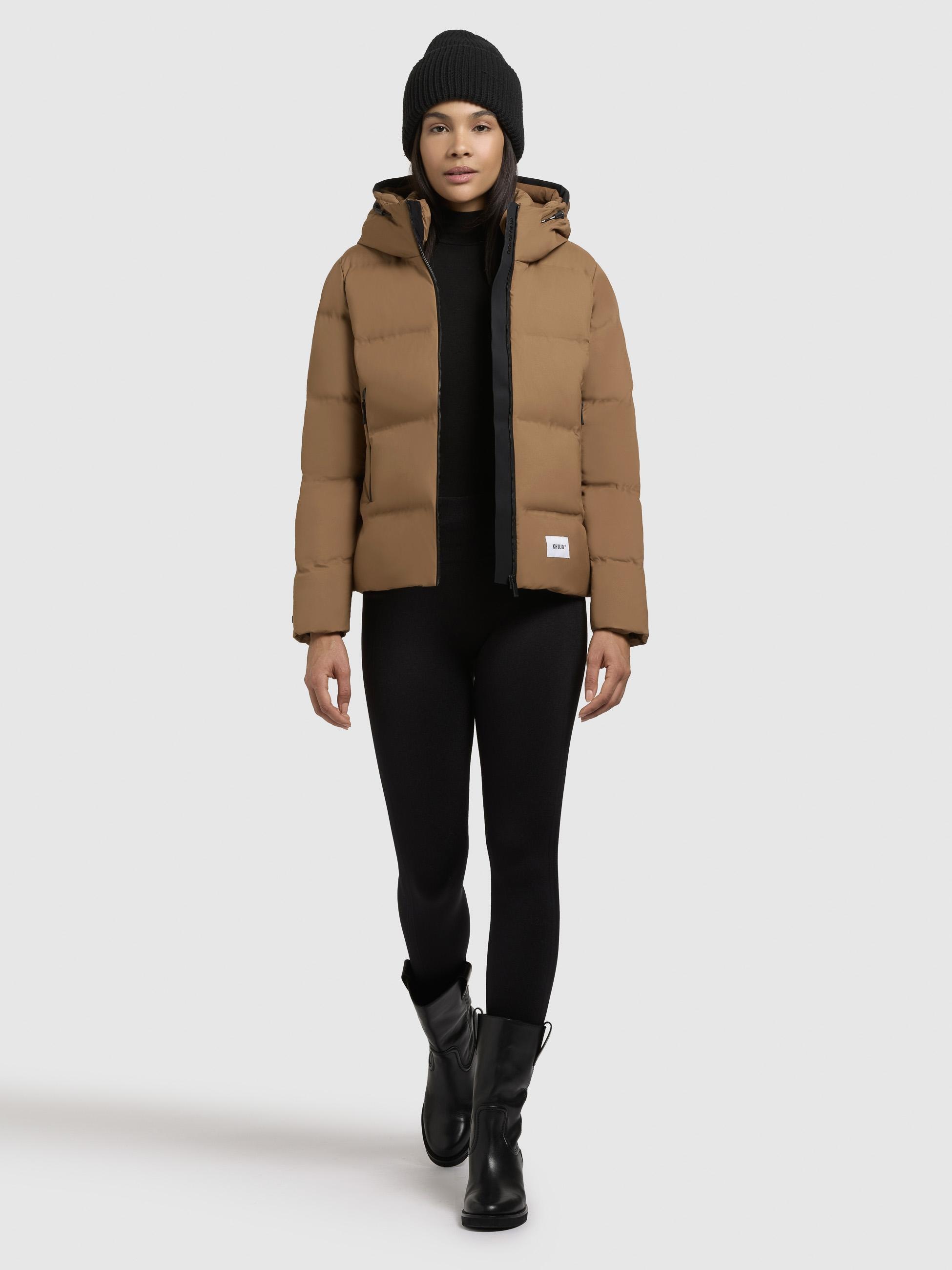 khujo Winterjacke »Liev-YM«, mit Kapuze, Warme gesteppte Damen Kapuzenjacke