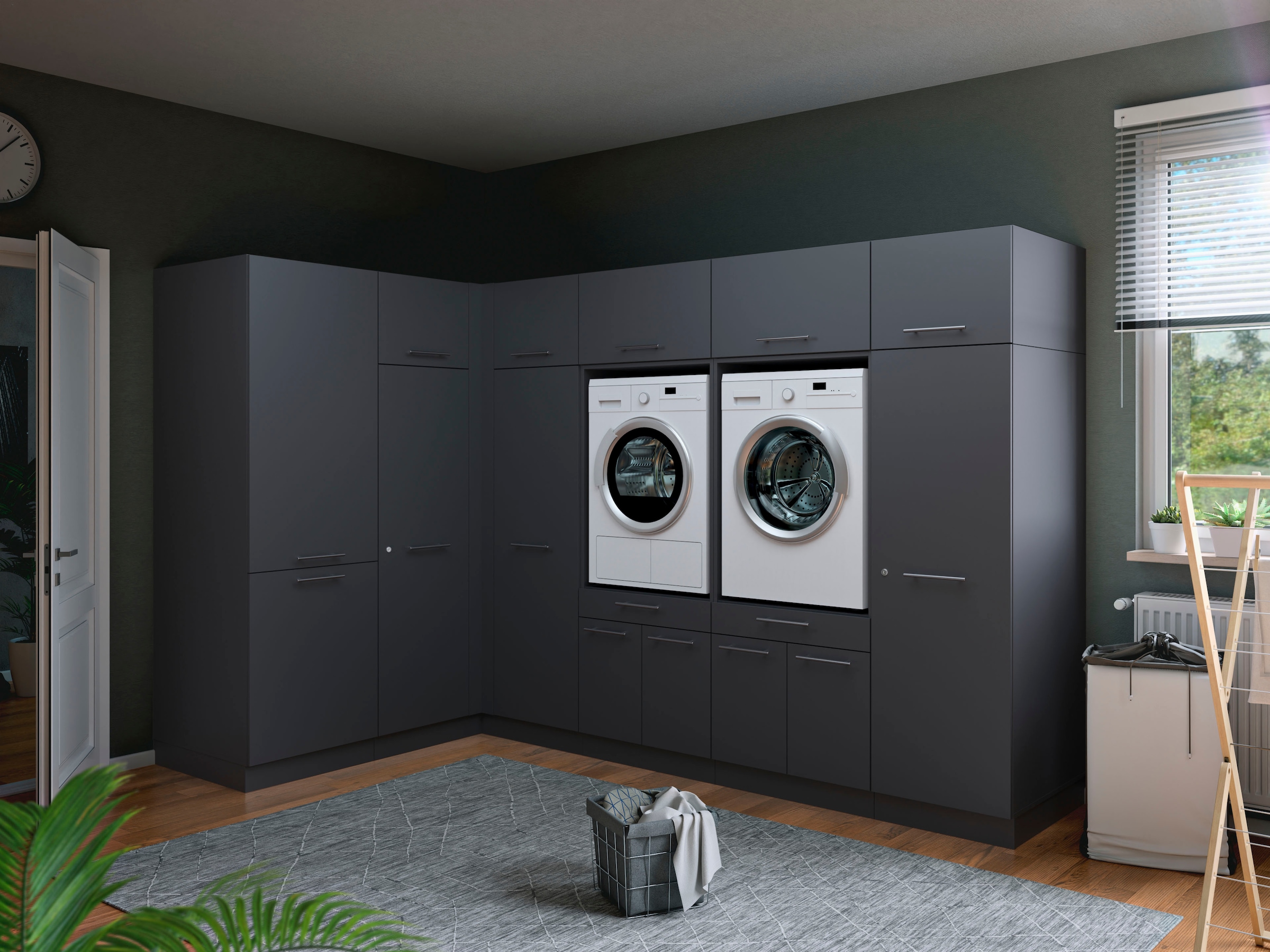 Laundreezy Mehrzweckschrank-Set »Laundreezy, 11-tlg. Mehrzweckschrank-Set B/H/T 285/200/68 cm« 11 Stk. tlg.