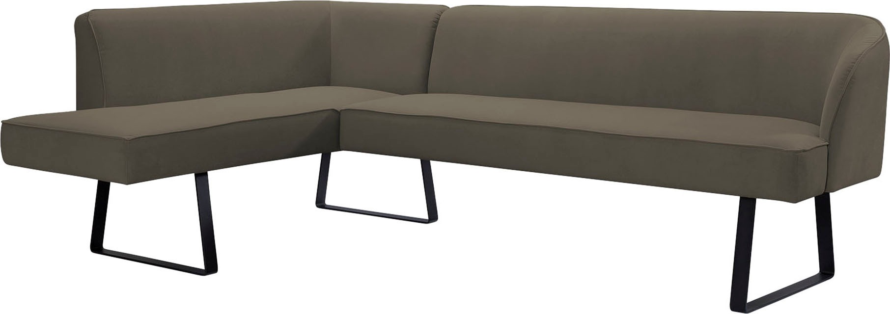 exxpo - sofa fashion Eckbank "Americano" mit Keder und Metallfüßen, Bezug i günstig online kaufen