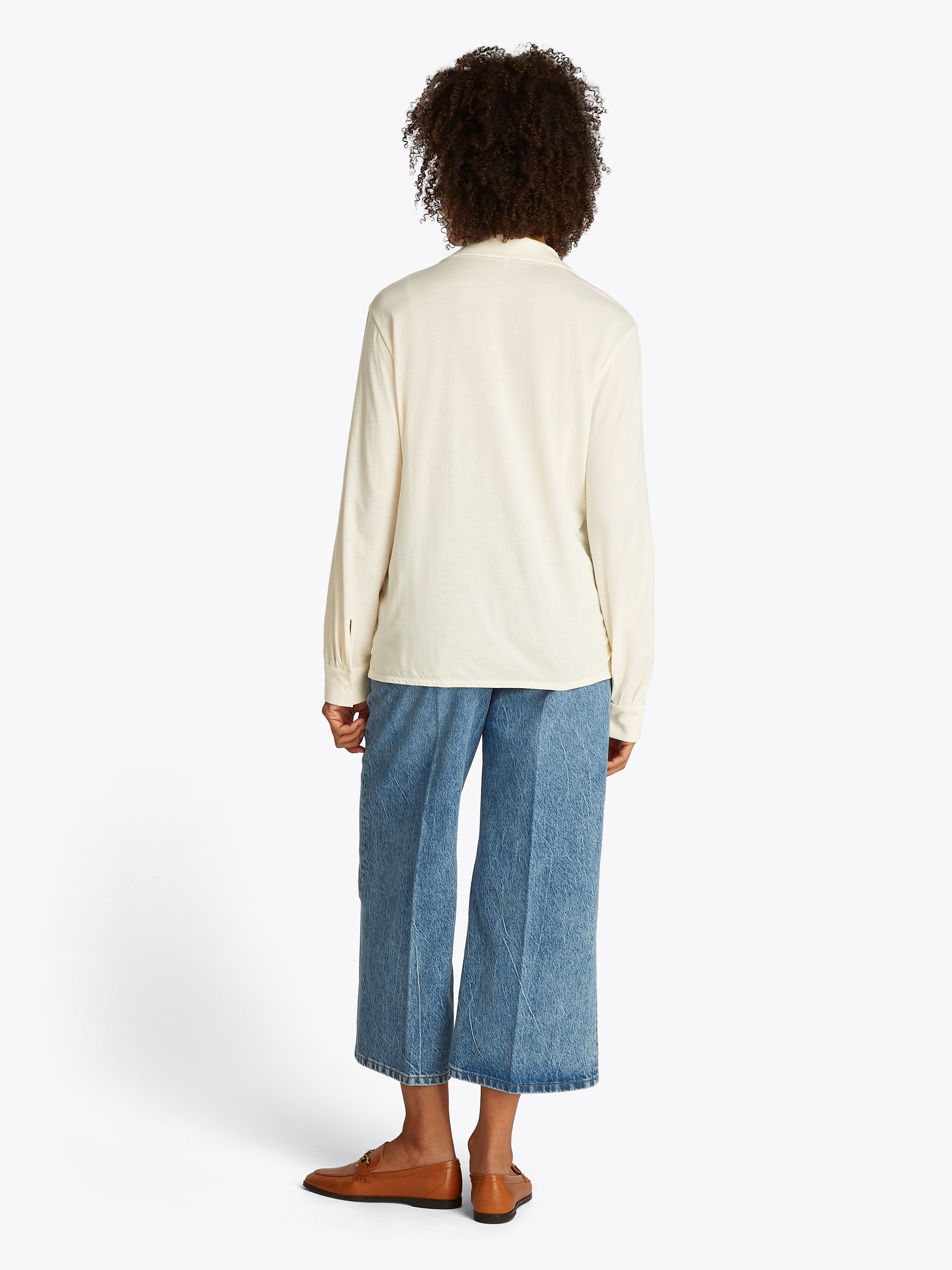 Tommy Hilfiger Klassische Bluse »CASUAL BTN DOWN SHIRT LS«, mit Metalllabel