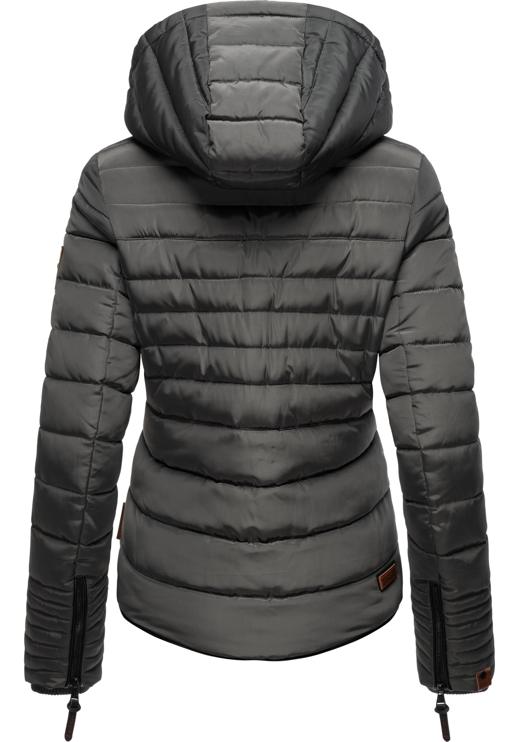 Marikoo Winterjacke »Amber«, mit Kapuze, stylische Steppjacke mit Teddyfutter