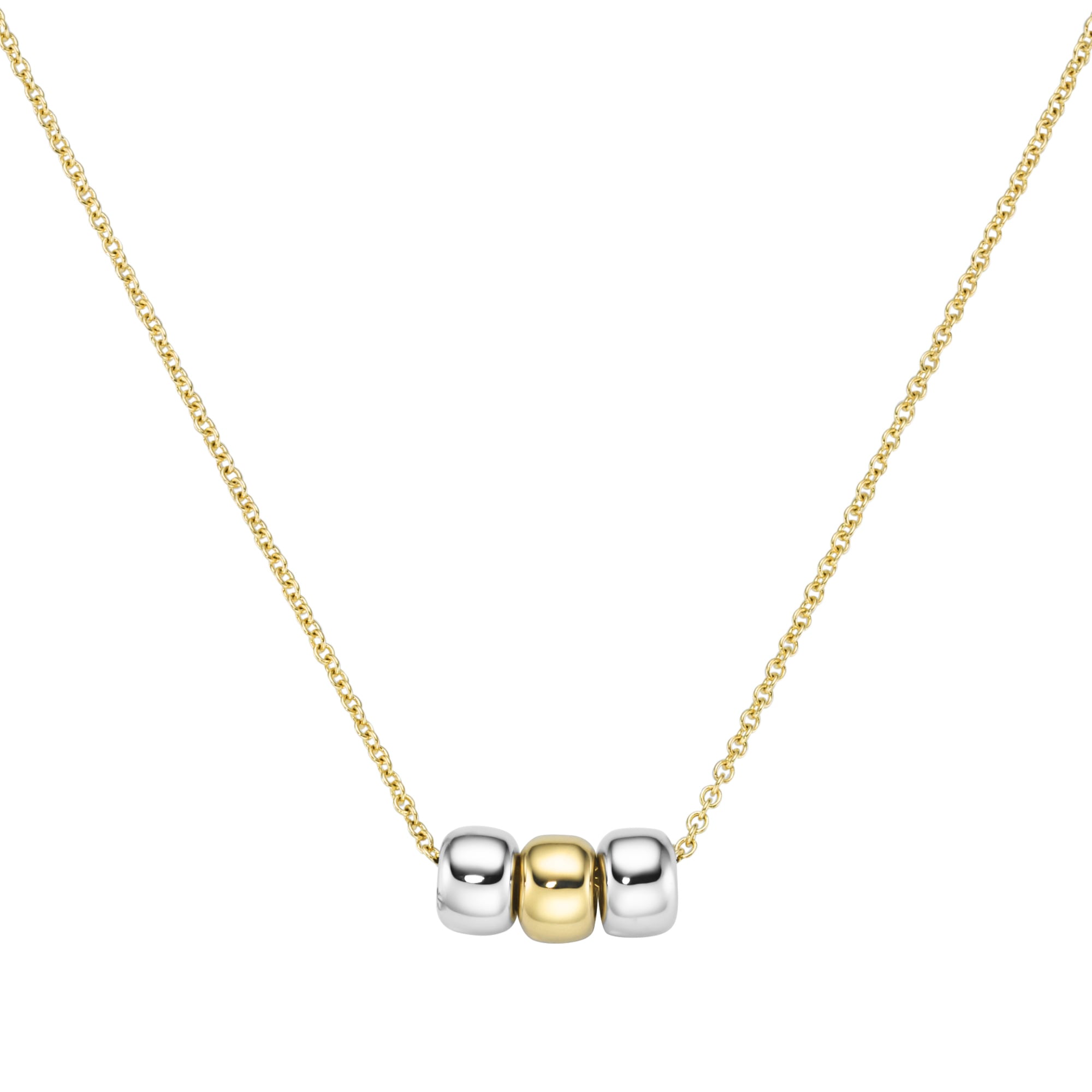 Luigi Merano Goldkette »mit | drei Rondellen, Gold online kleinen kaufen bicolor, 375« BAUR