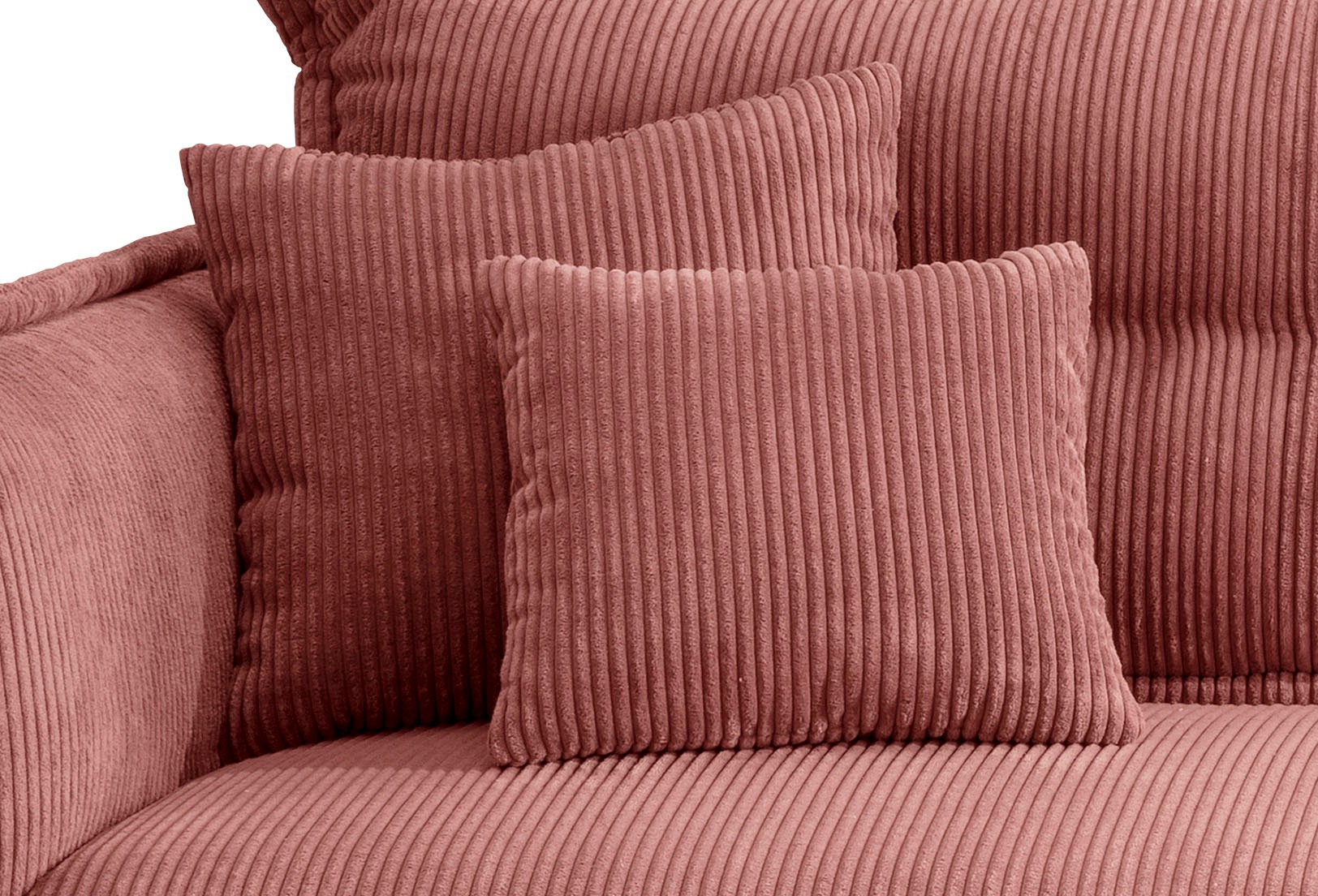INOSIGN Ecksofa »Lazio modern und bequem, schmale Armlehnen, tolle Detailverarbeitung«, zwei verschiedene Fußfarben wählbar