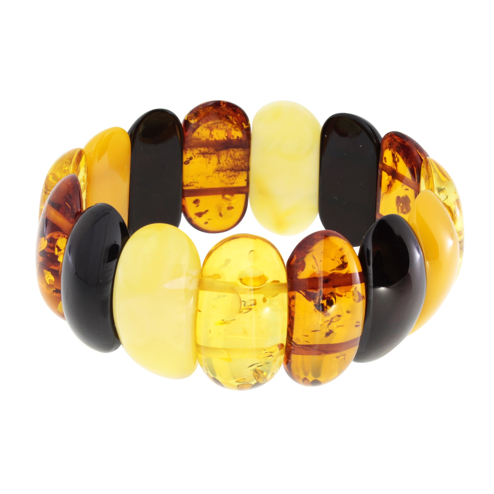Armband OSTSEE-SCHMUCK "- Lissa - Bernstein -" Gr. 19, bunt (mehrfarbig), Armbänder, Damen, Bernstein, Armband