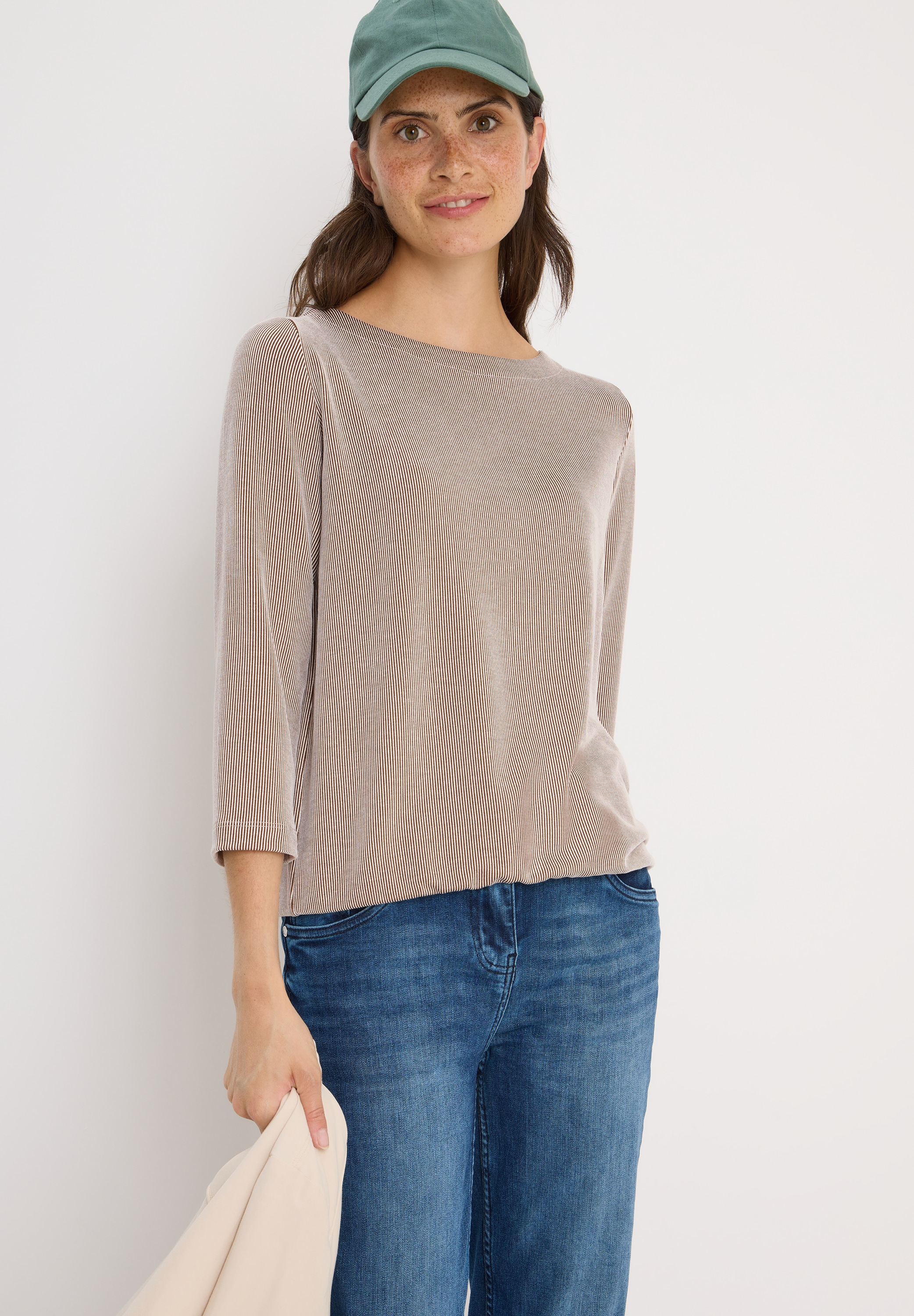 Cecil 3/4-Arm-Shirt, mit Streifen Muster günstig online kaufen