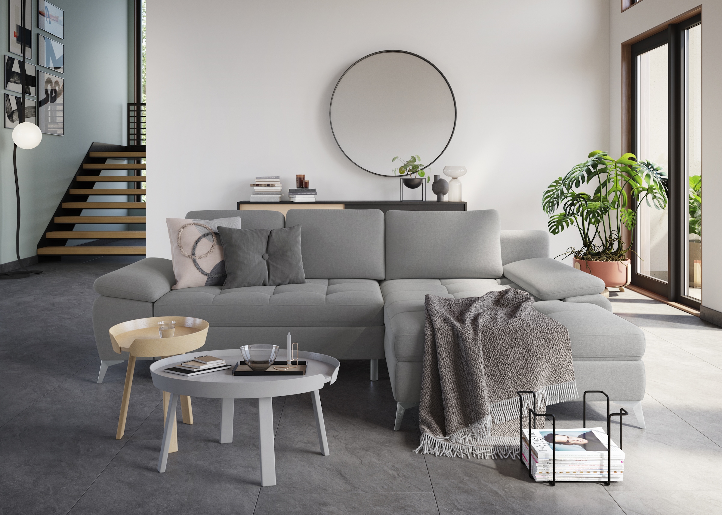 sit&more Ecksofa »Latigo L-Form«, mit Recamiere, wahlweise mit Bettfunktion und Bettkasten