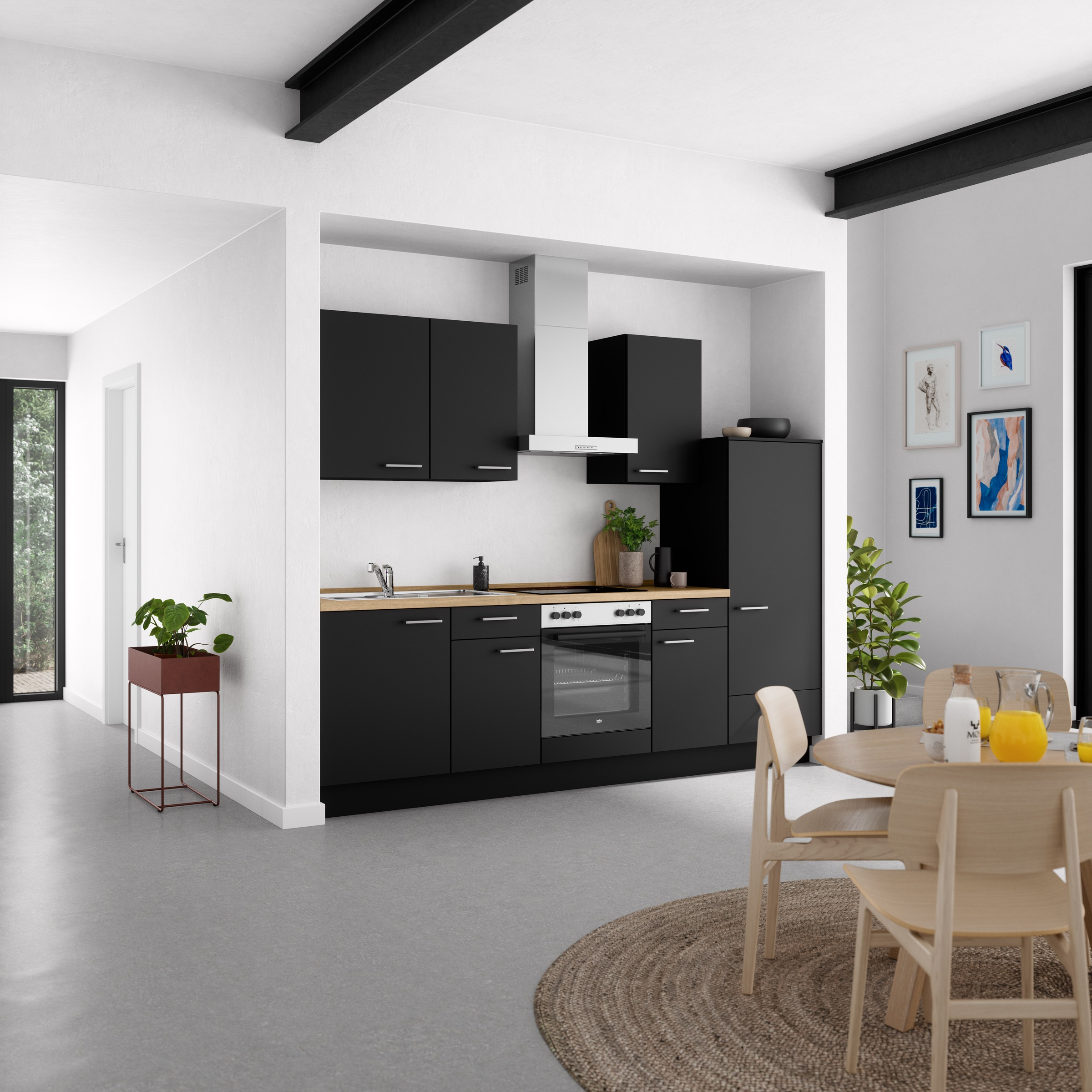 nobilia® Küchenzeile »"Touch I"«, vormontiert, Ausrichtung wählbar, Breite 270 cm, wahlw. mit E-Geräten