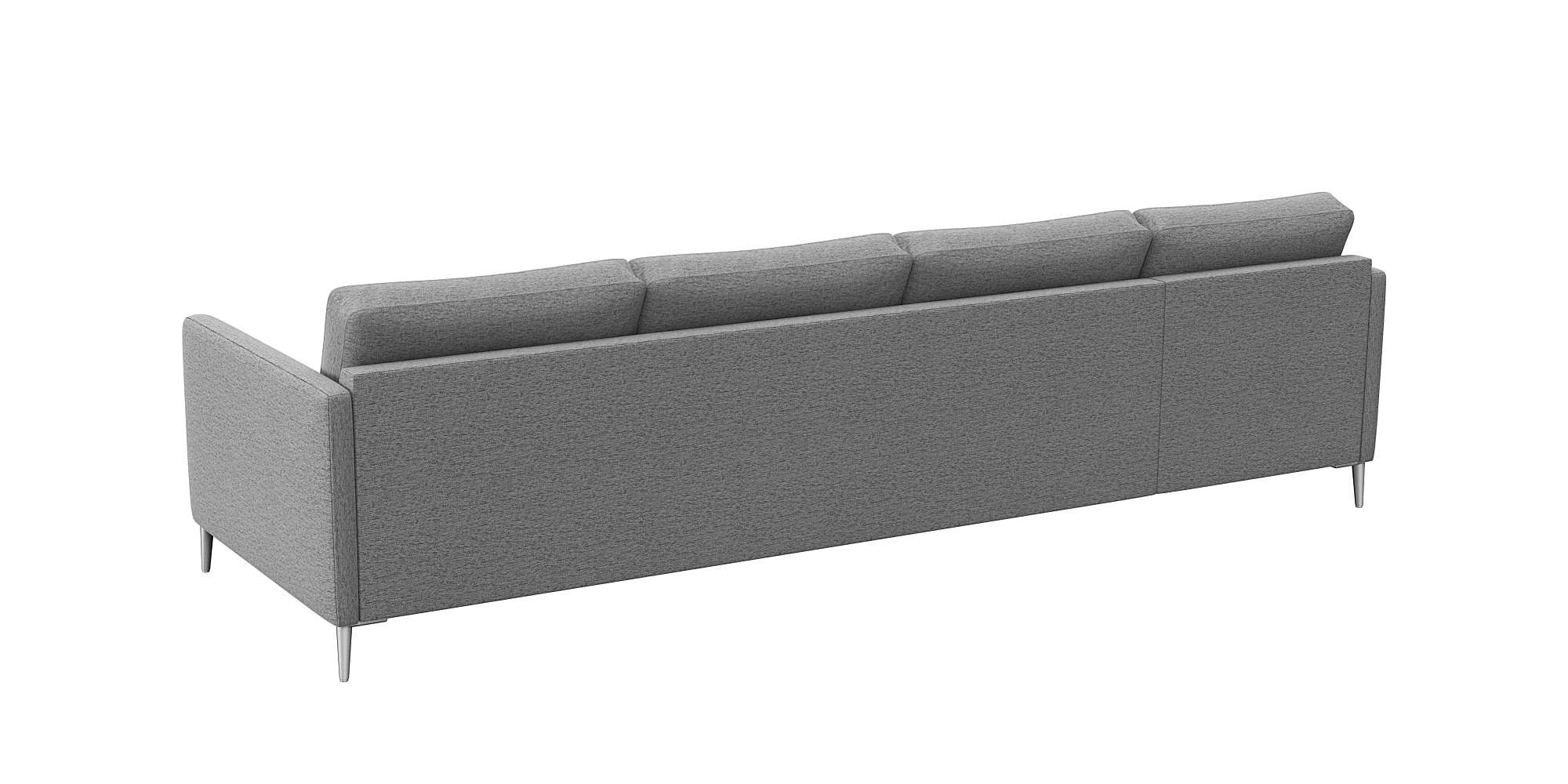 FLEXLUX Ecksofa »Fiore, super Sitzkomfort durch Kaltschaum im Sitz, L-Form«, schmale Armlehnen, Füße Alu